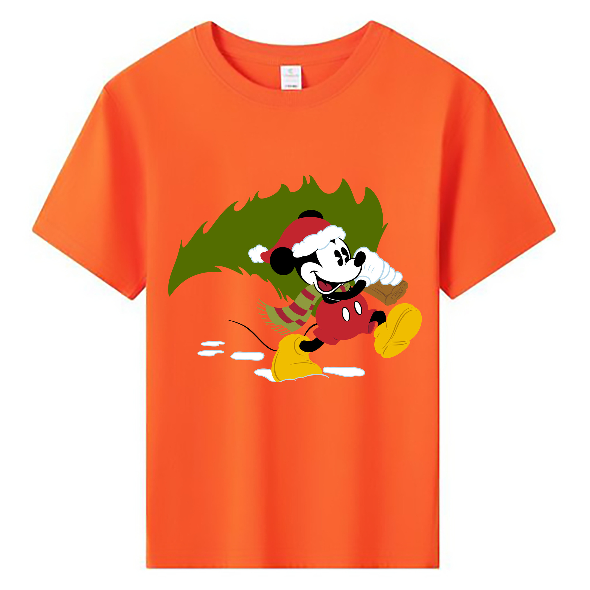 ミッキーマウス Mickey Mouse 綿100％キッズTシャツ（フロントプリント）