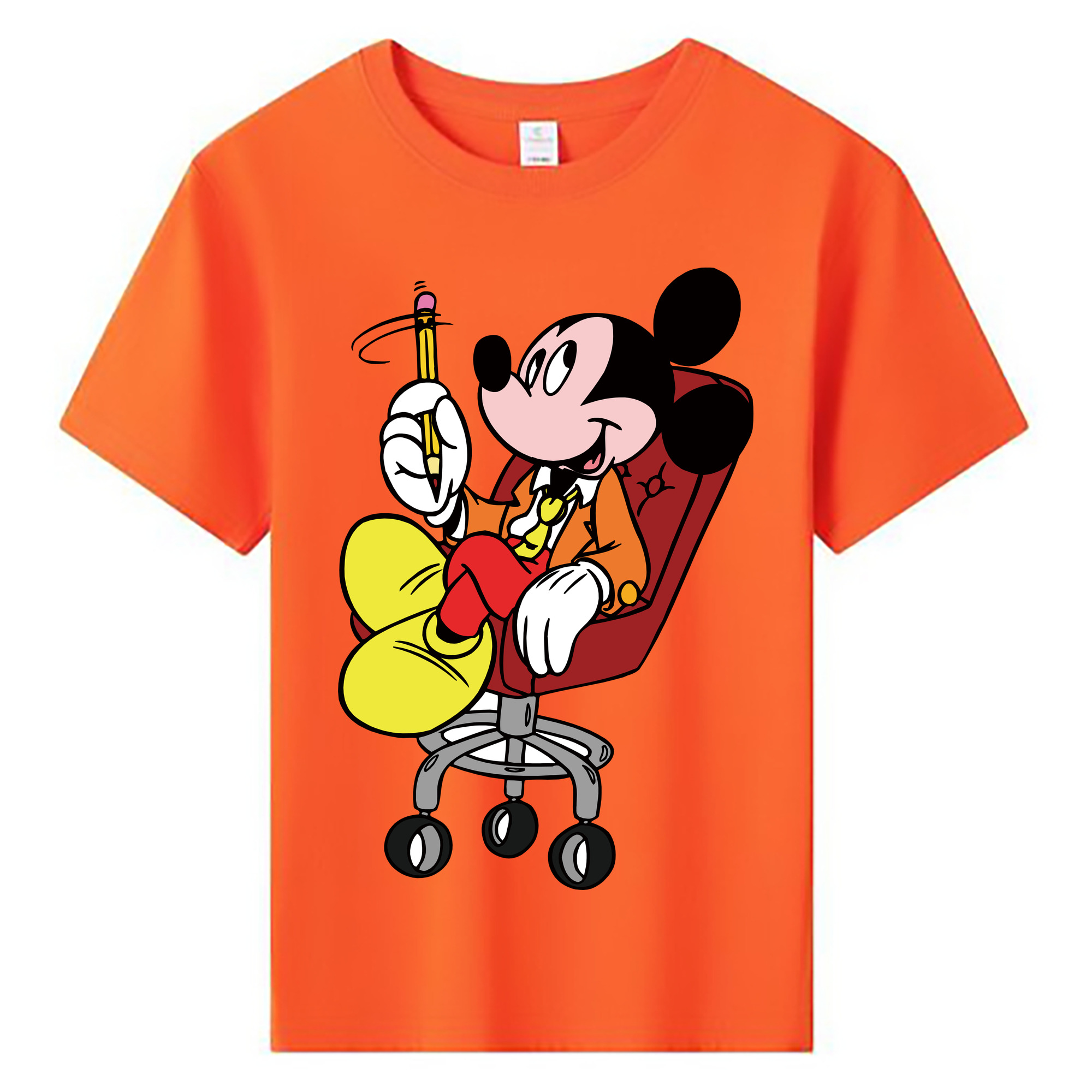ミッキーマウス Mickey Mouse 綿100％キッズTシャツ（フロントプリント）