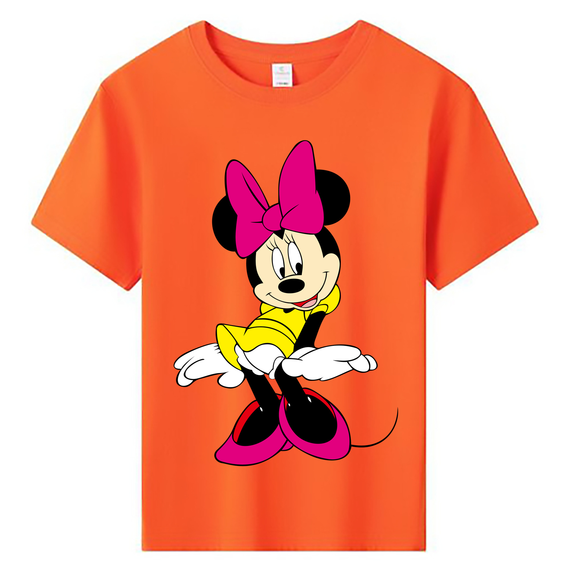 ミッキーマウス Mickey Mouse 綿100％キッズTシャツ（フロントプリント）