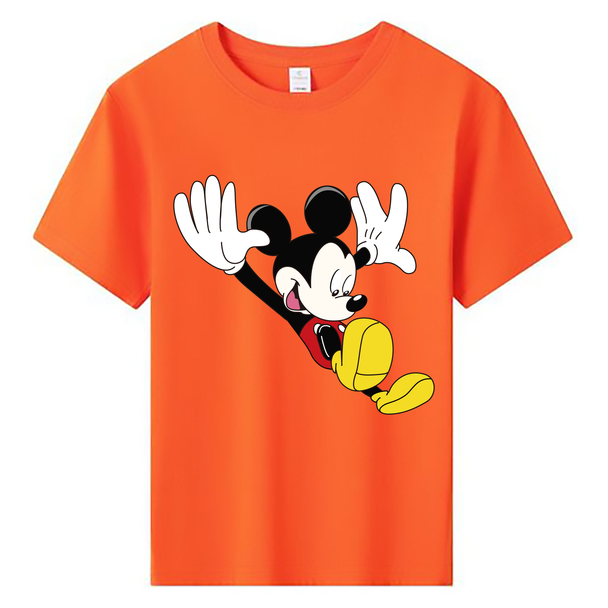 ミッキーマウス Mickey Mouse 綿100％キッズTシャツ（フロントプリント）