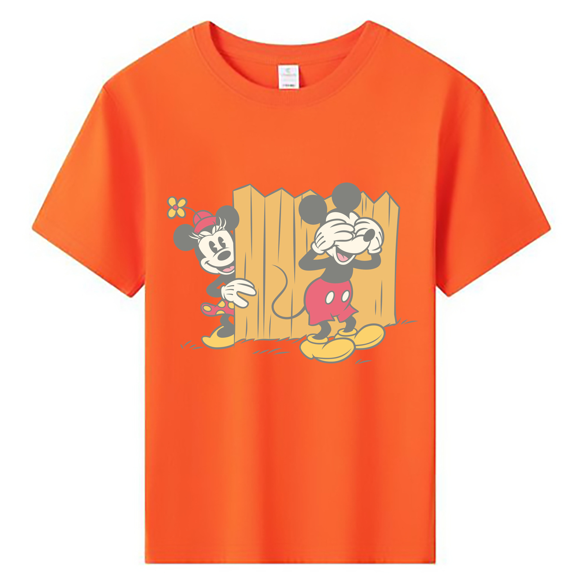 ミッキーマウス Mickey Mouse 綿100％キッズTシャツ（フロントプリント）