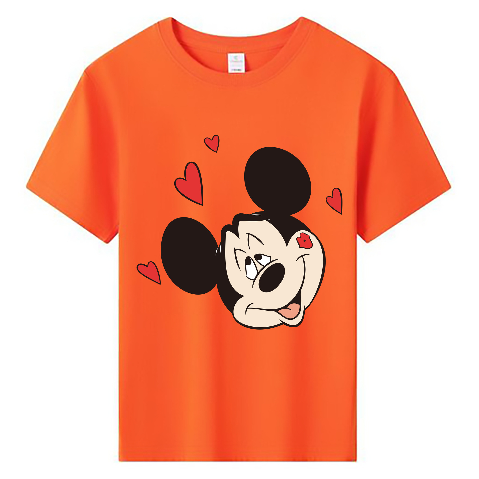 ミッキーマウス Mickey Mouse 綿100％キッズTシャツ（フロントプリント）