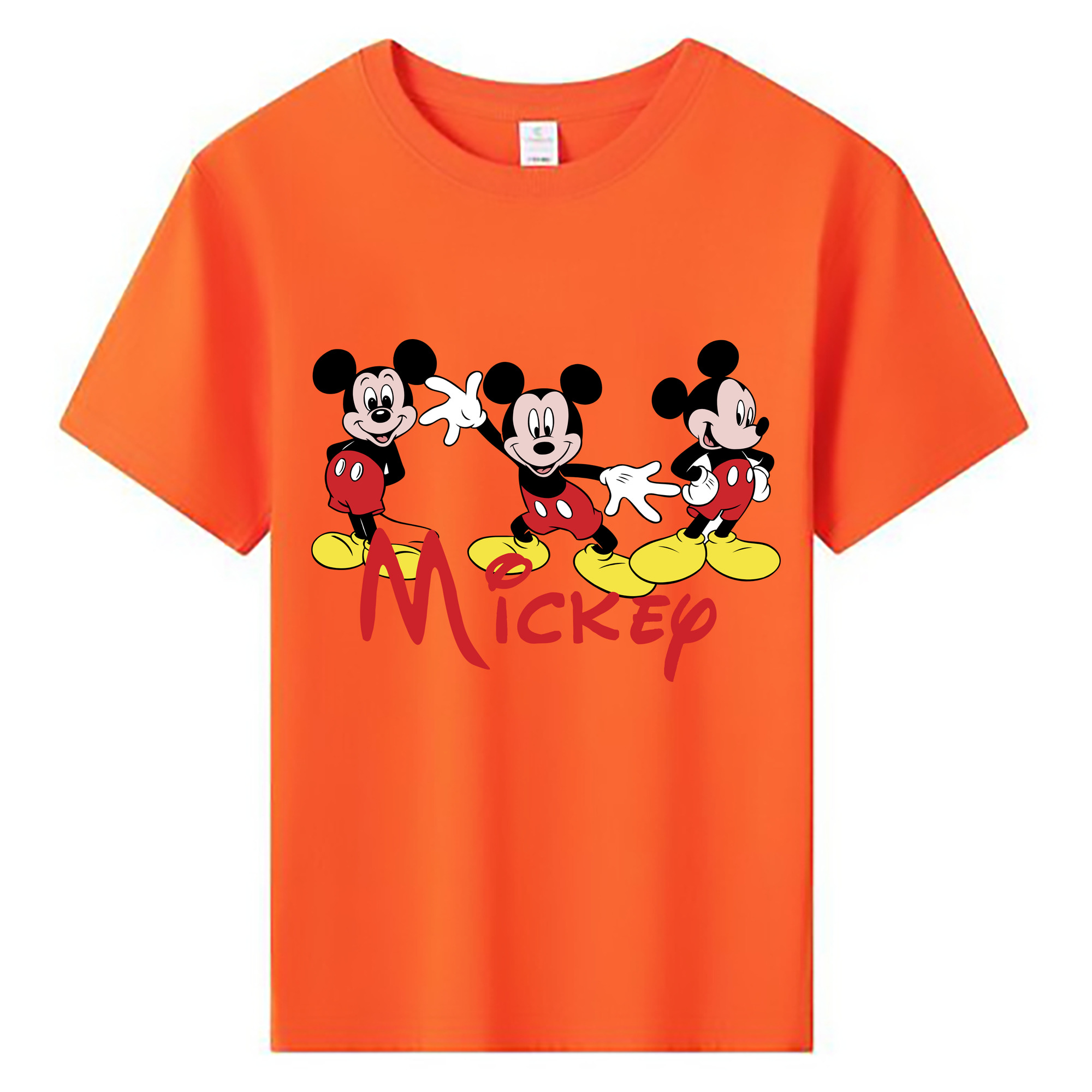 ミッキーマウス Mickey Mouse 綿100％キッズTシャツ（フロントプリント）