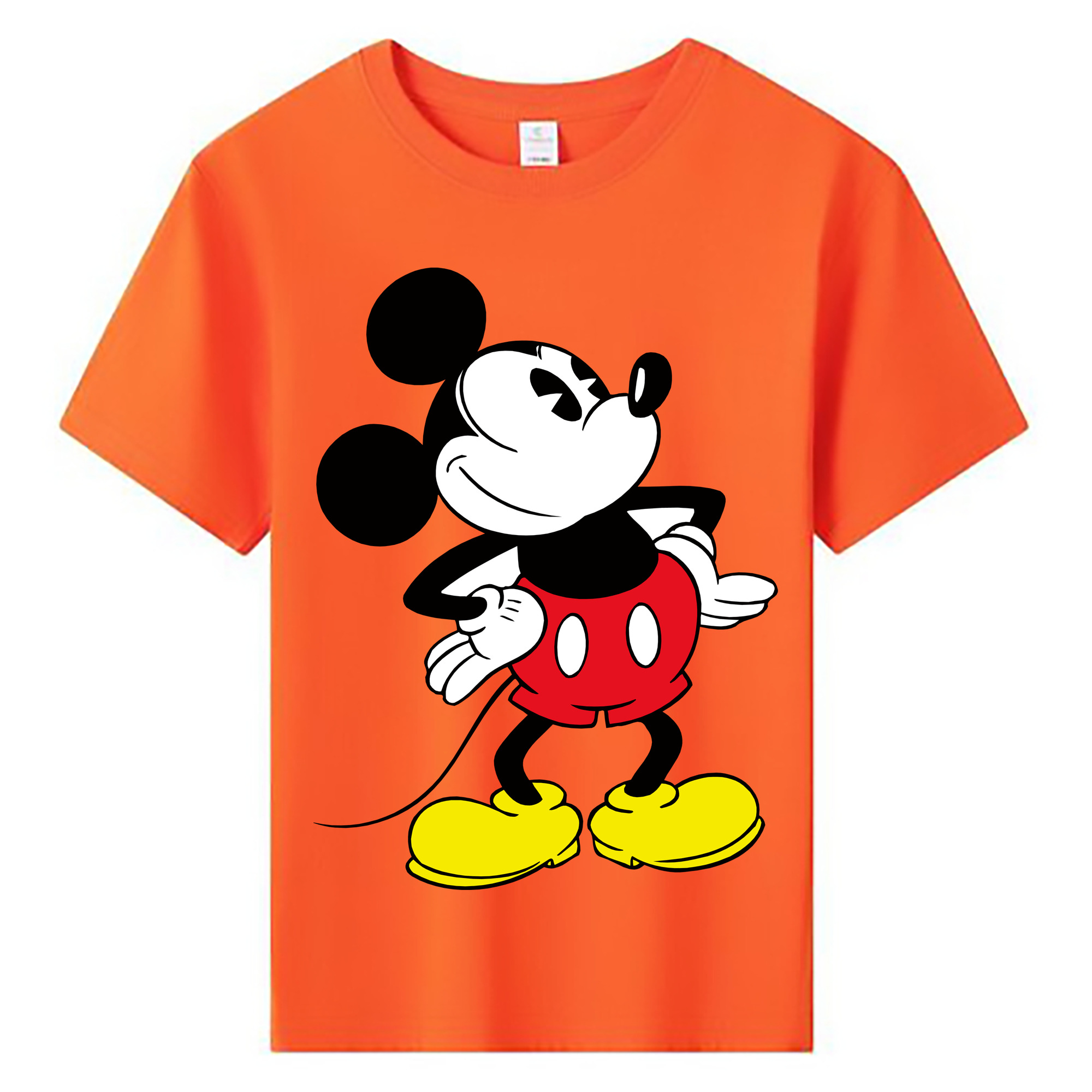 ミッキーマウス Mickey Mouse 綿100％キッズTシャツ（フロントプリント）