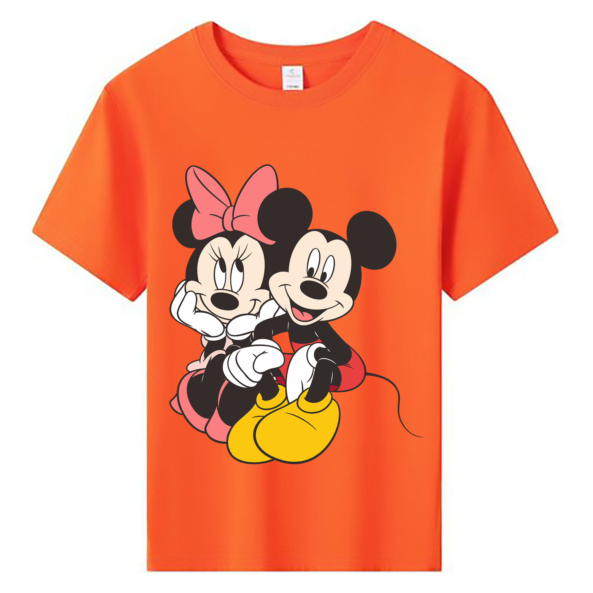ミッキーマウス Mickey Mouse 綿100％キッズTシャツ（フロントプリント）