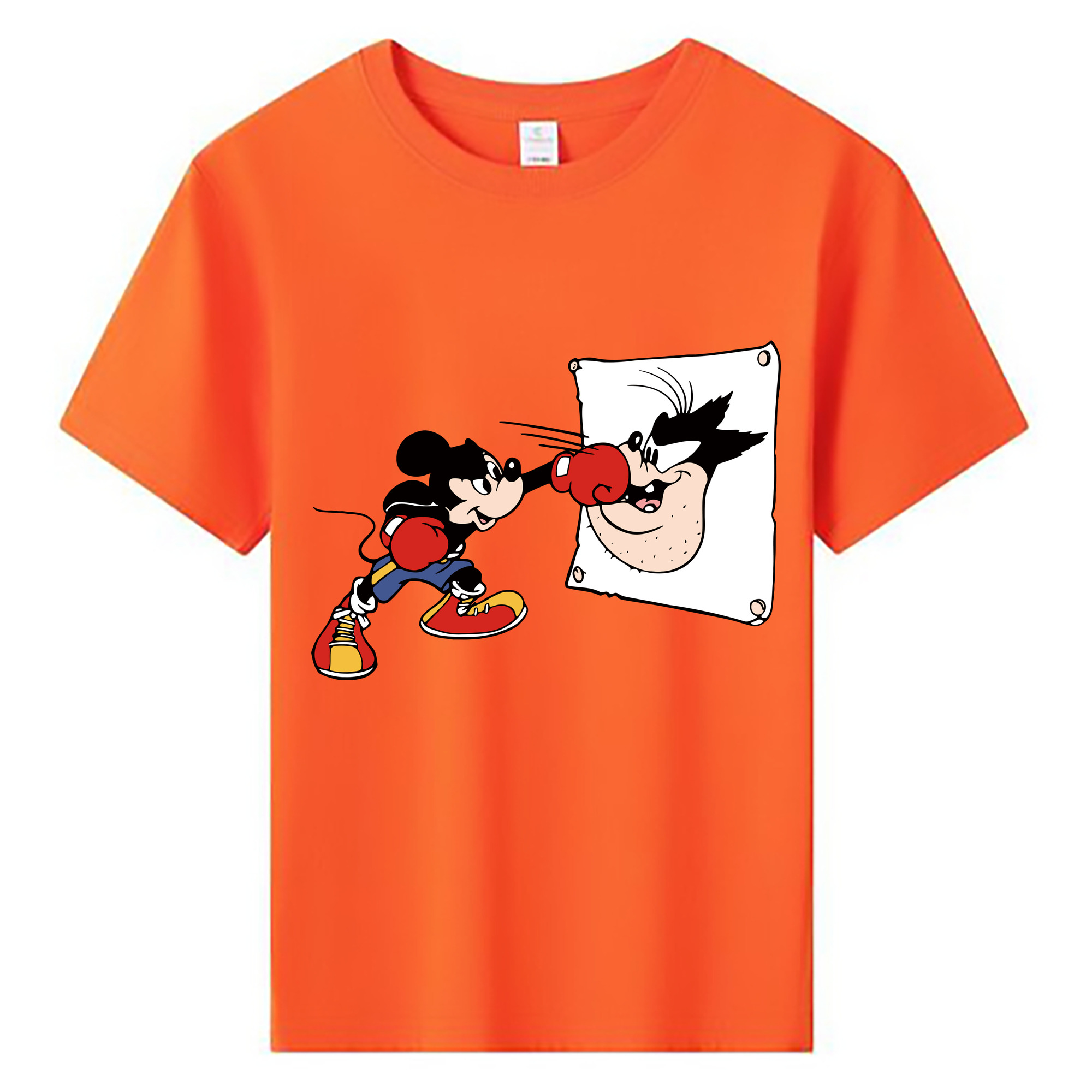 ミッキーマウス Mickey Mouse 綿100％キッズTシャツ（フロントプリント）