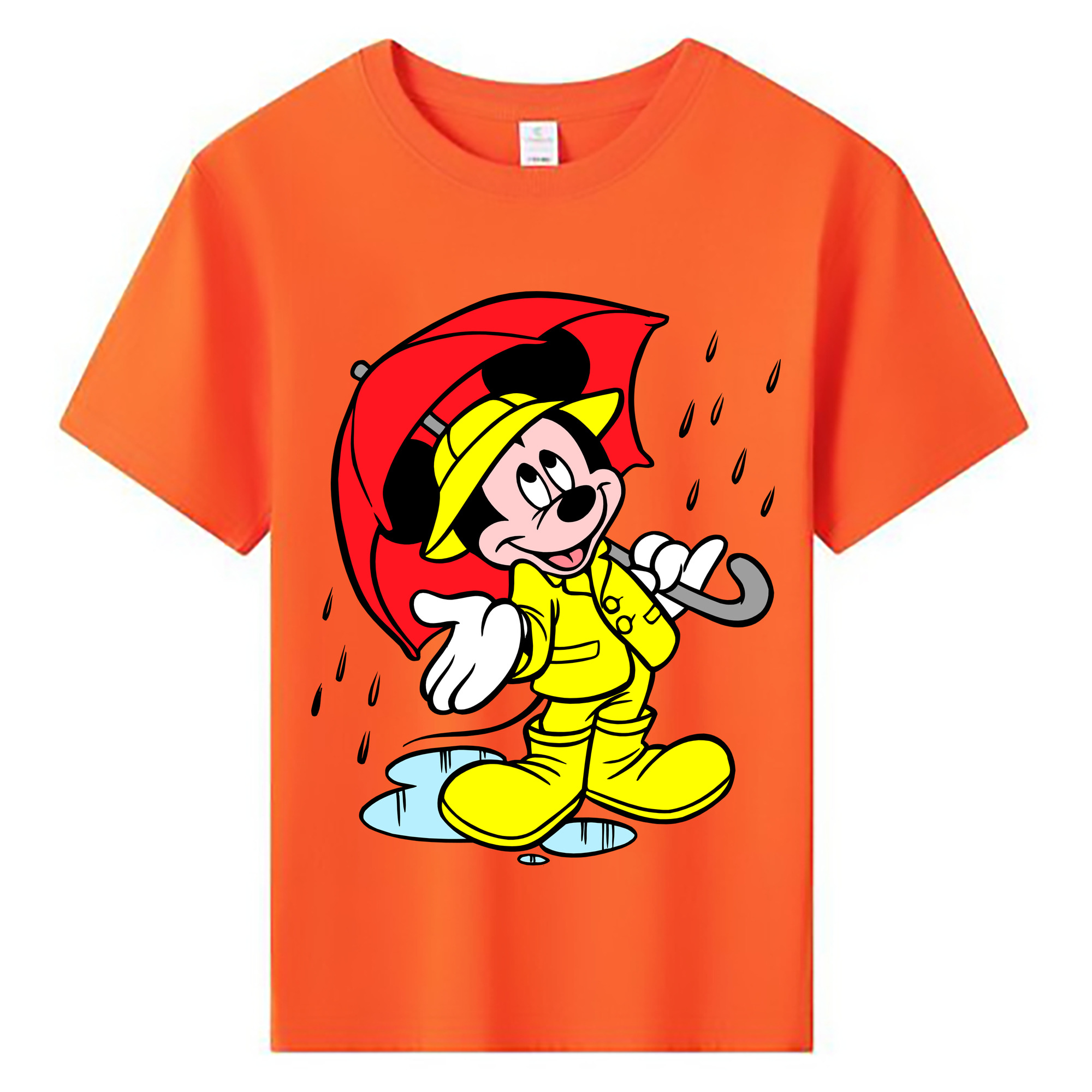 ミッキーマウス Mickey Mouse 綿100％キッズTシャツ（フロントプリント）