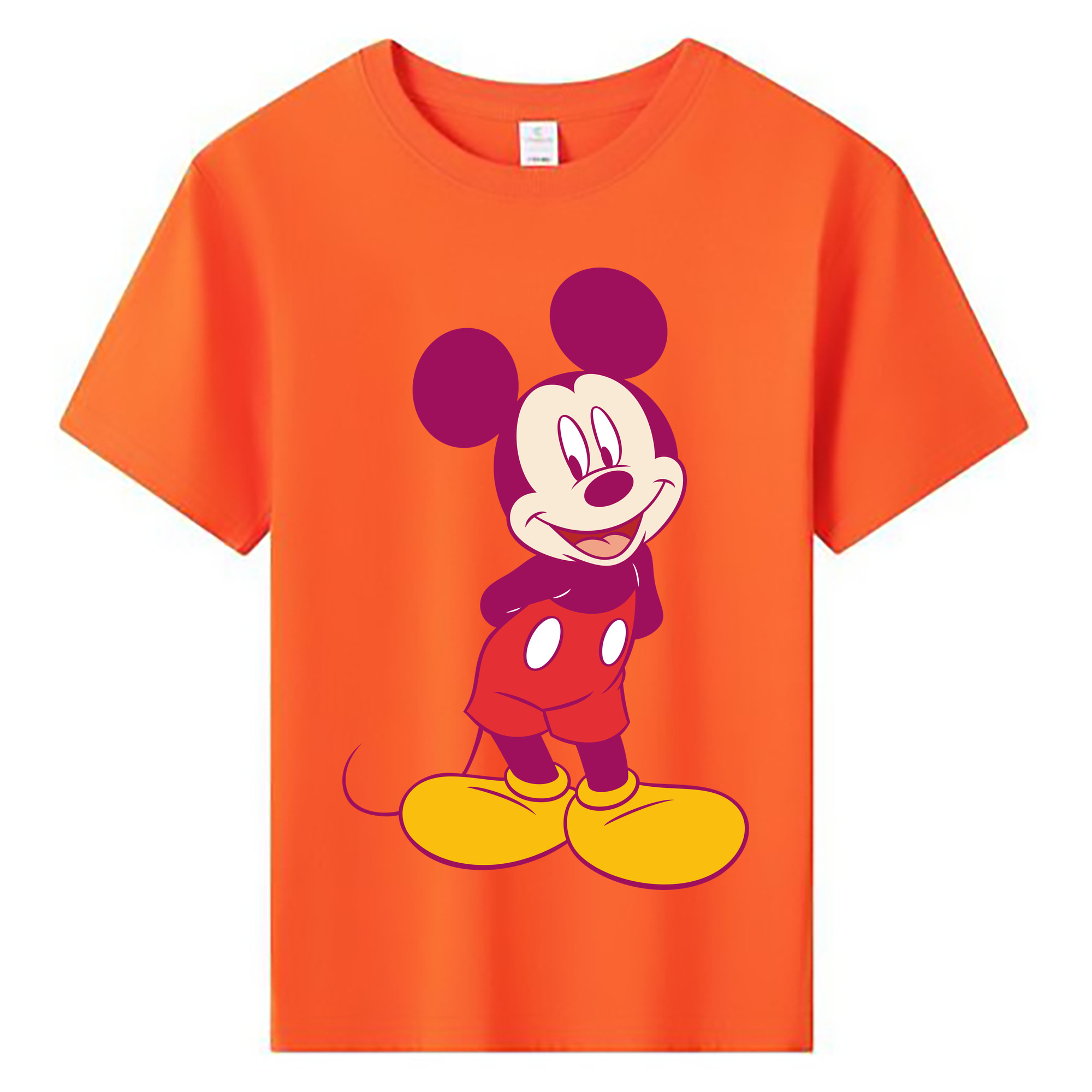 ミッキーマウス Mickey Mouse 綿100％キッズTシャツ（フロントプリント）