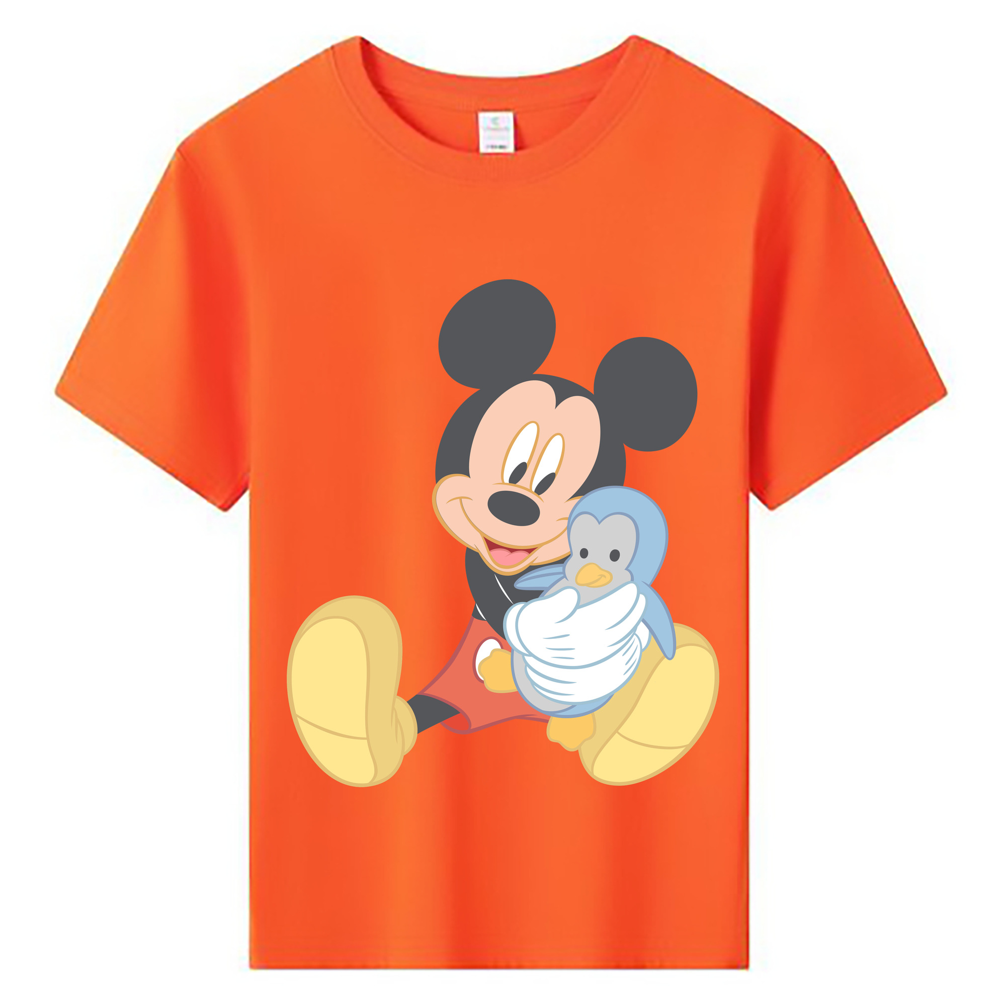 ミッキーマウス Mickey Mouse 綿100％キッズTシャツ（フロントプリント）