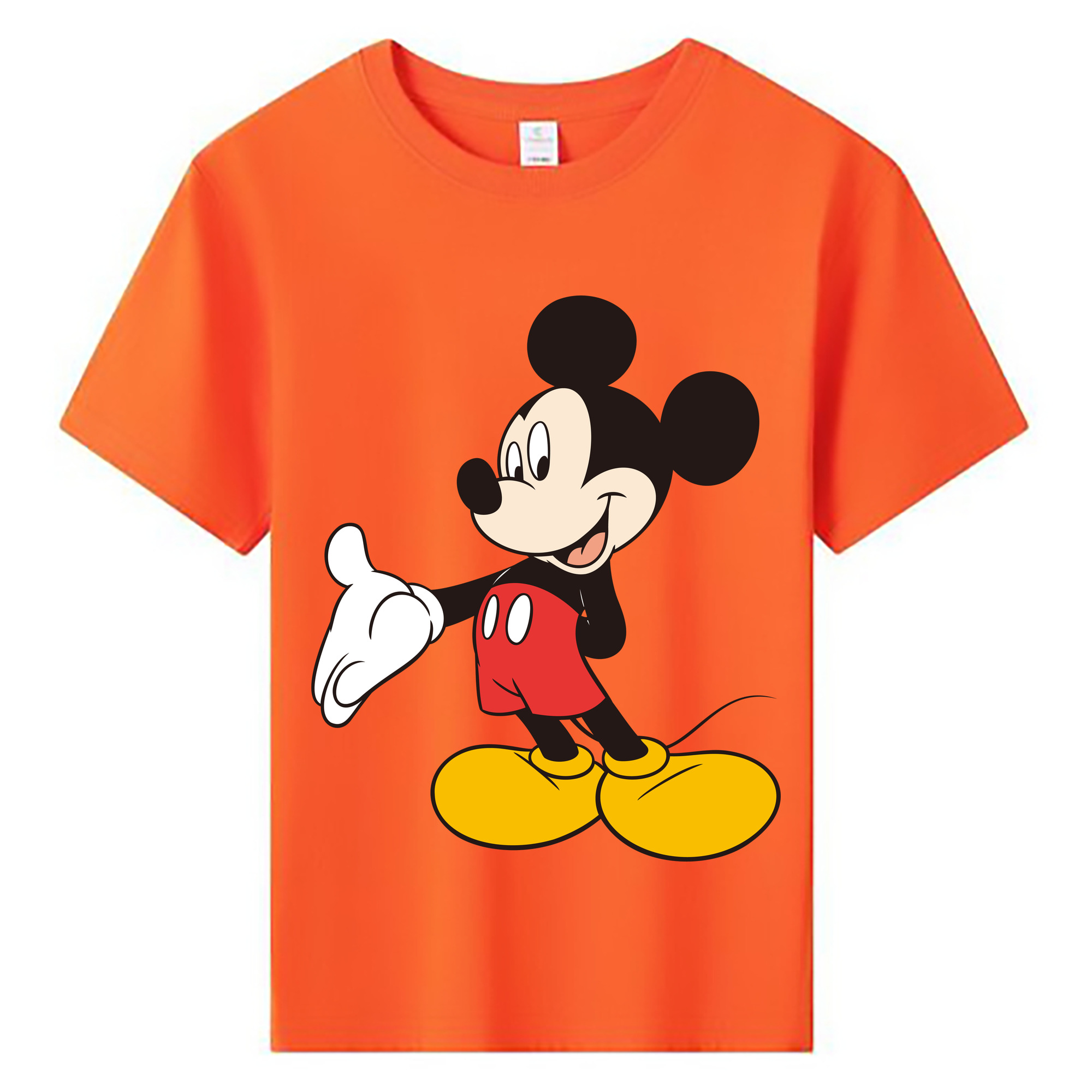 ミッキーマウス Mickey Mouse 綿100％キッズTシャツ（フロントプリント）