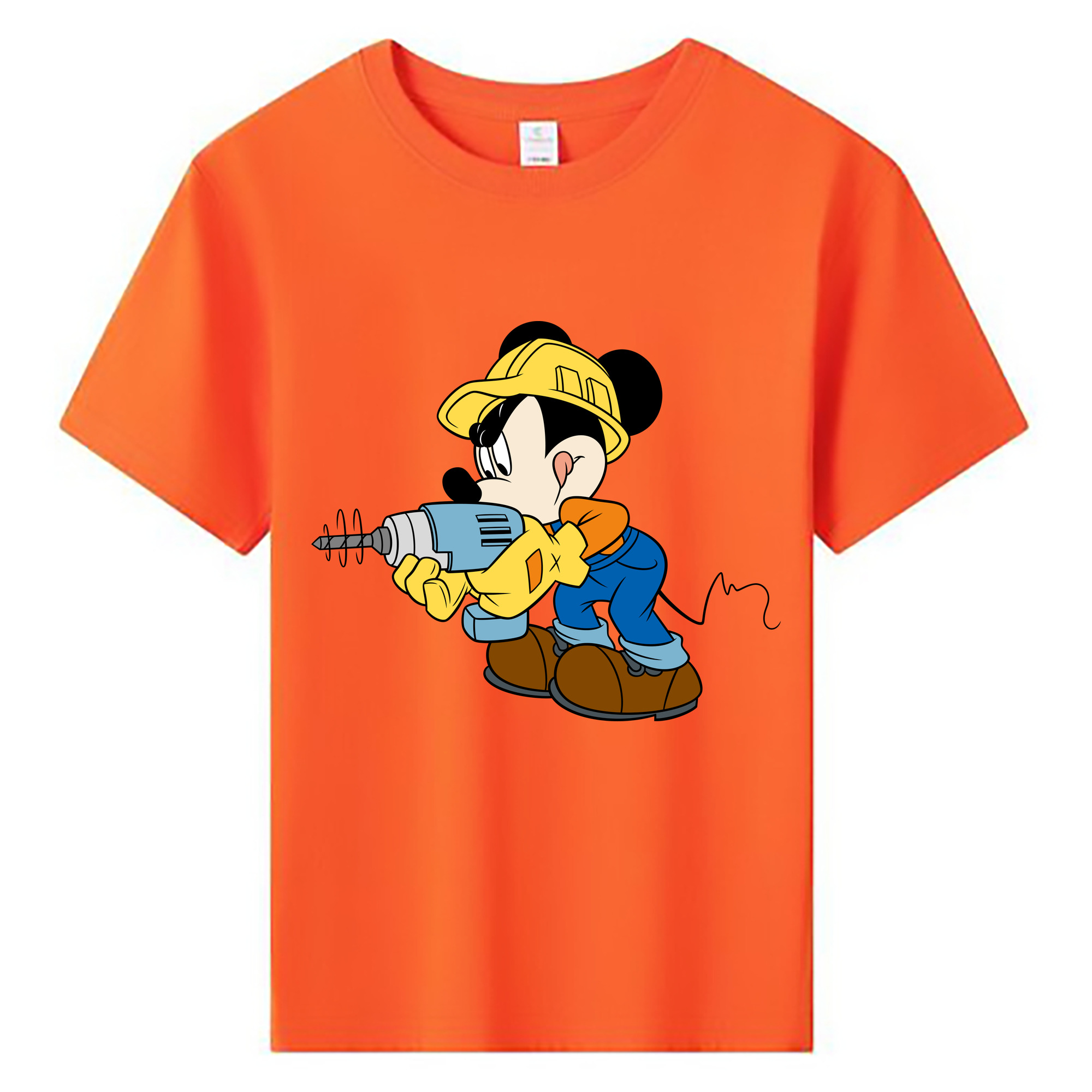 ミッキーマウス Mickey Mouse 綿100％キッズTシャツ（フロントプリント）