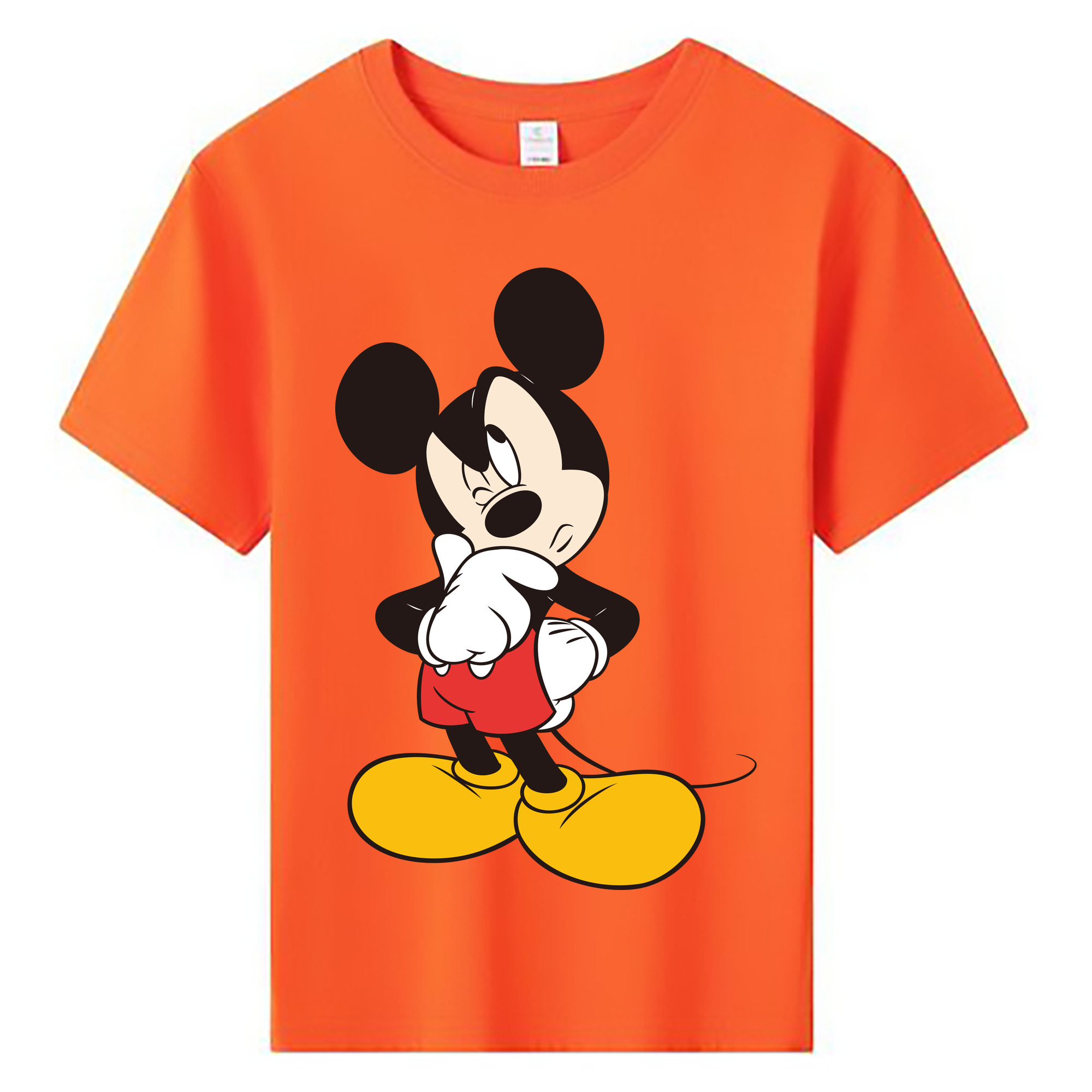 ミッキーマウス Mickey Mouse 綿100％キッズTシャツ（フロントプリント）