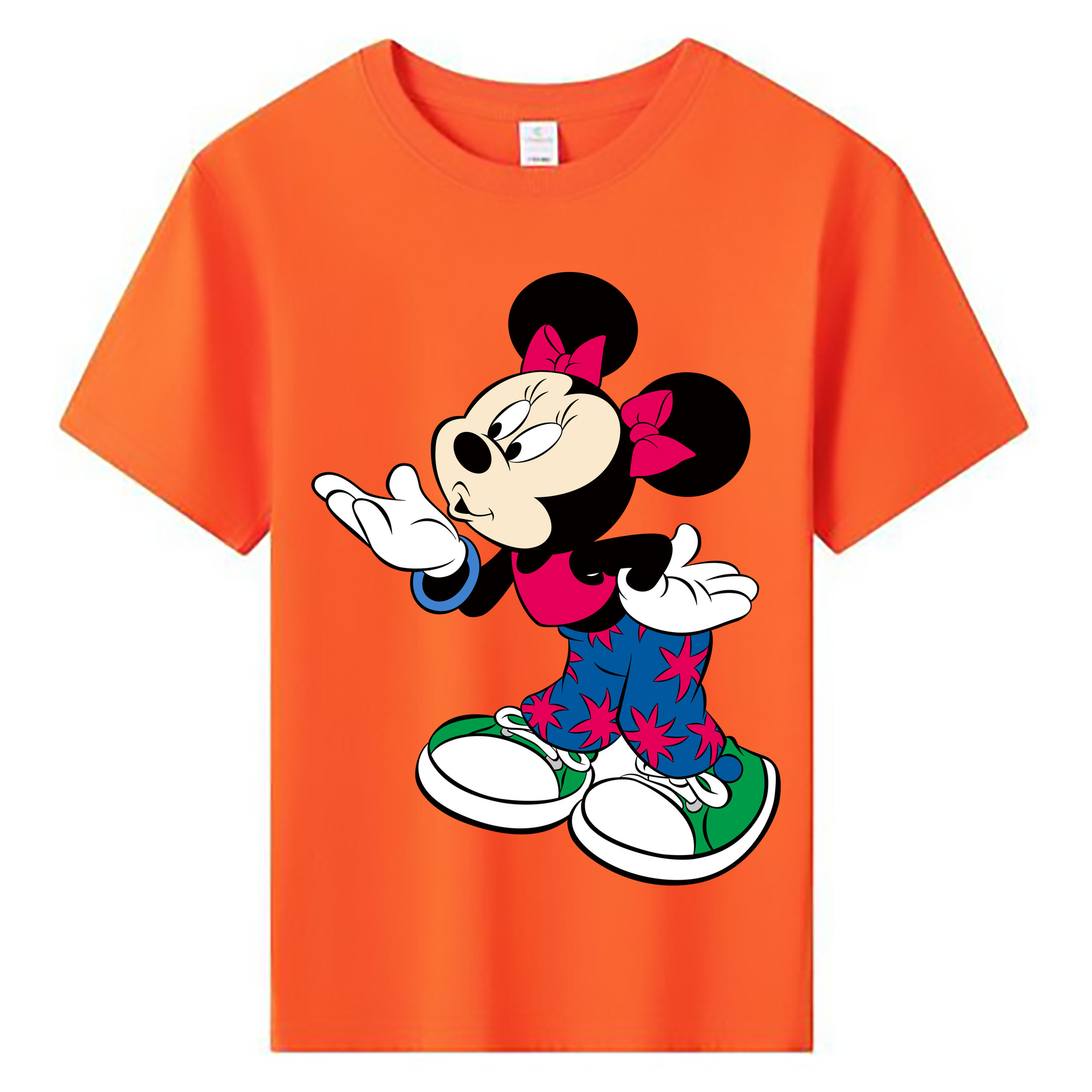 ミッキーマウス Mickey Mouse 綿100％キッズTシャツ（フロントプリント）