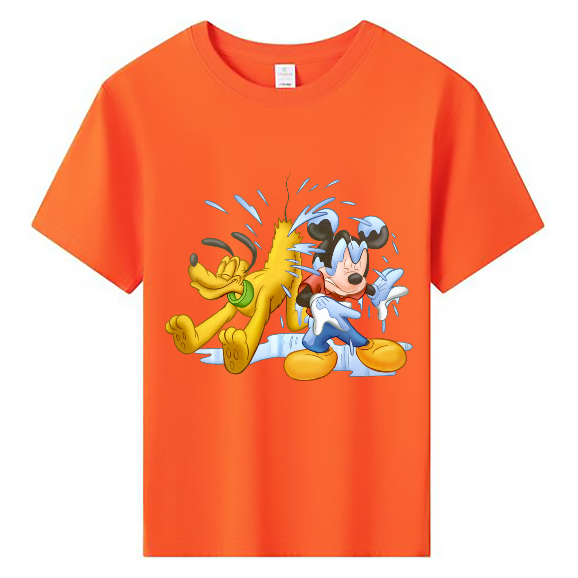 ミッキーマウス Mickey Mouse 綿100％キッズTシャツ（フロントプリント）