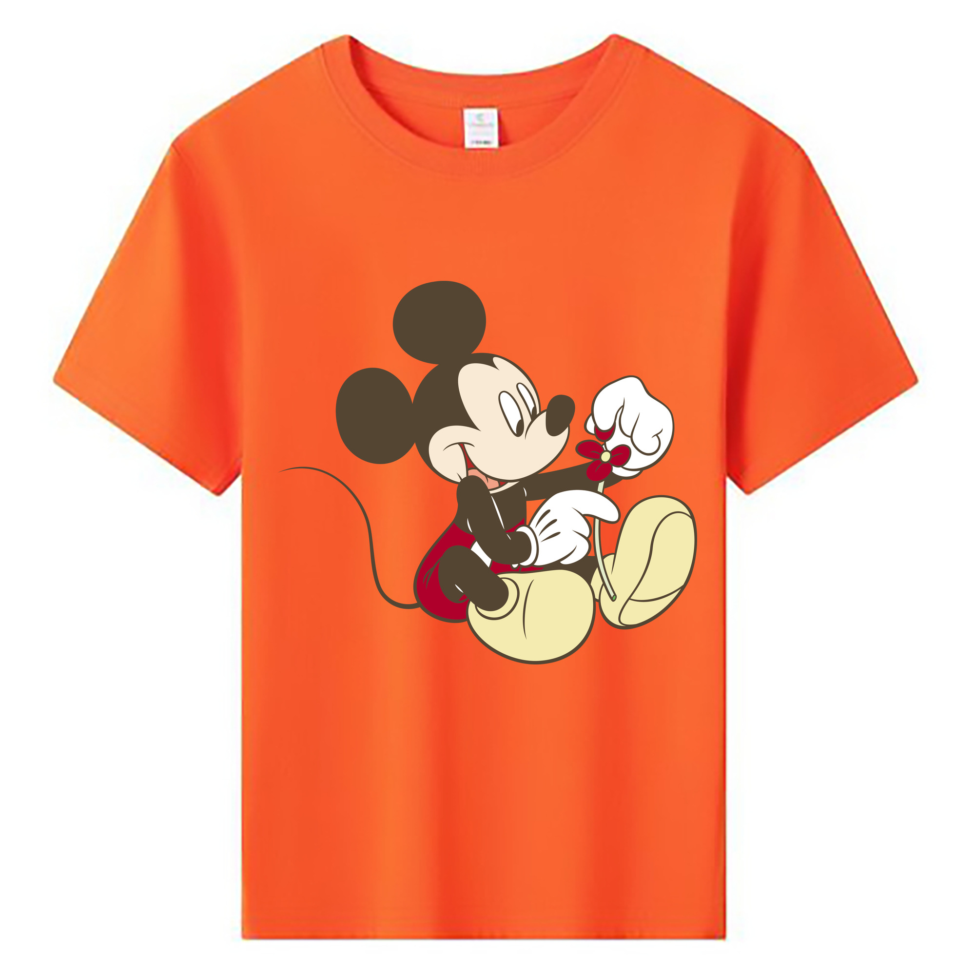 ミッキーマウス Mickey Mouse 綿100％キッズTシャツ（フロントプリント）