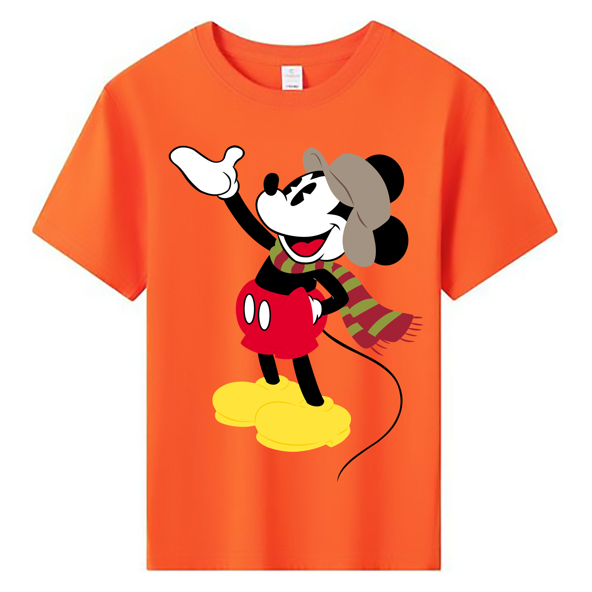 ミッキーマウス Mickey Mouse 綿100％キッズTシャツ（フロントプリント）