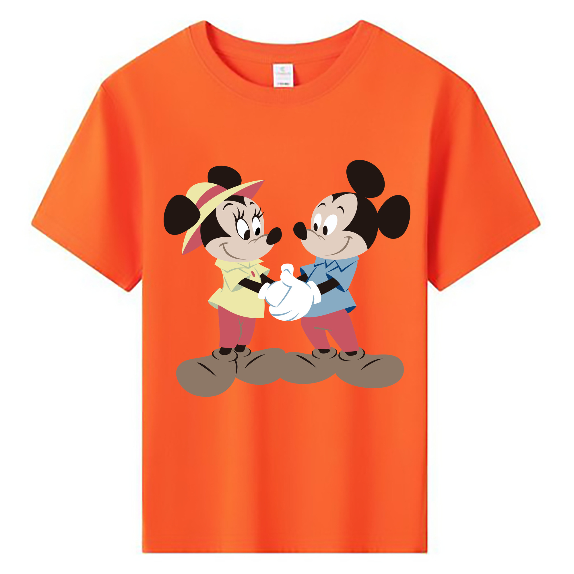 ミッキーマウス Mickey Mouse 綿100％キッズTシャツ（フロントプリント）