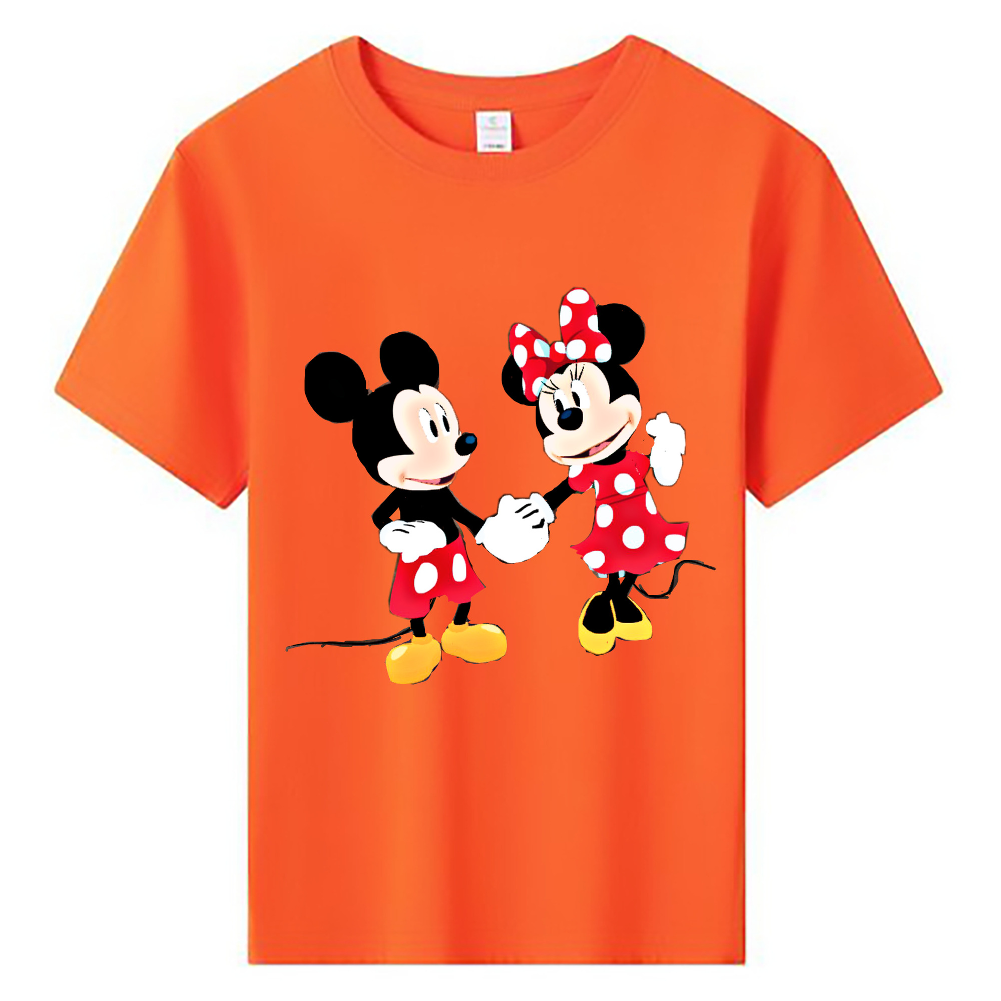 ミッキーマウス Mickey Mouse 綿100％キッズTシャツ（フロントプリント）