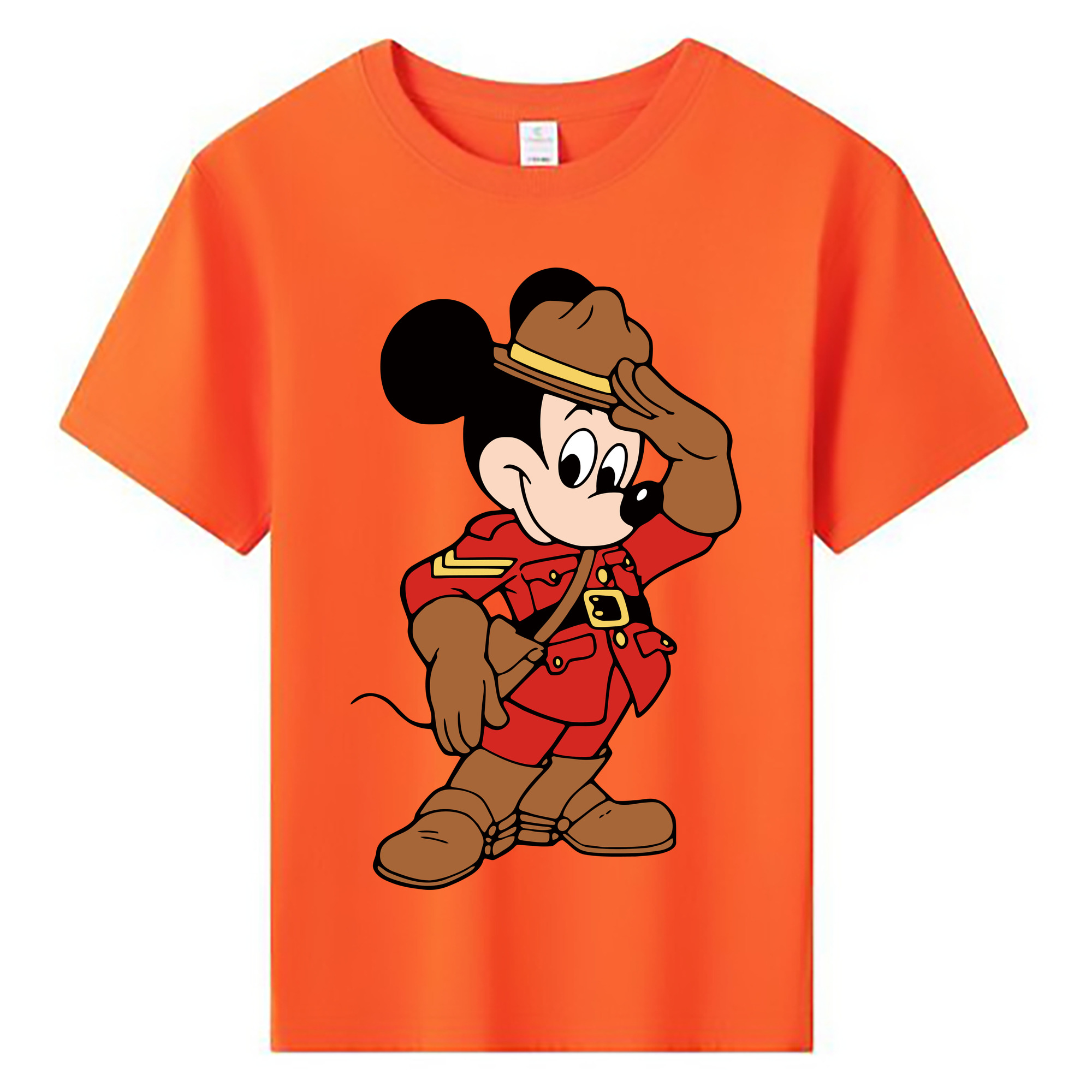 ミッキーマウス Mickey Mouse 綿100％キッズTシャツ（フロントプリント）