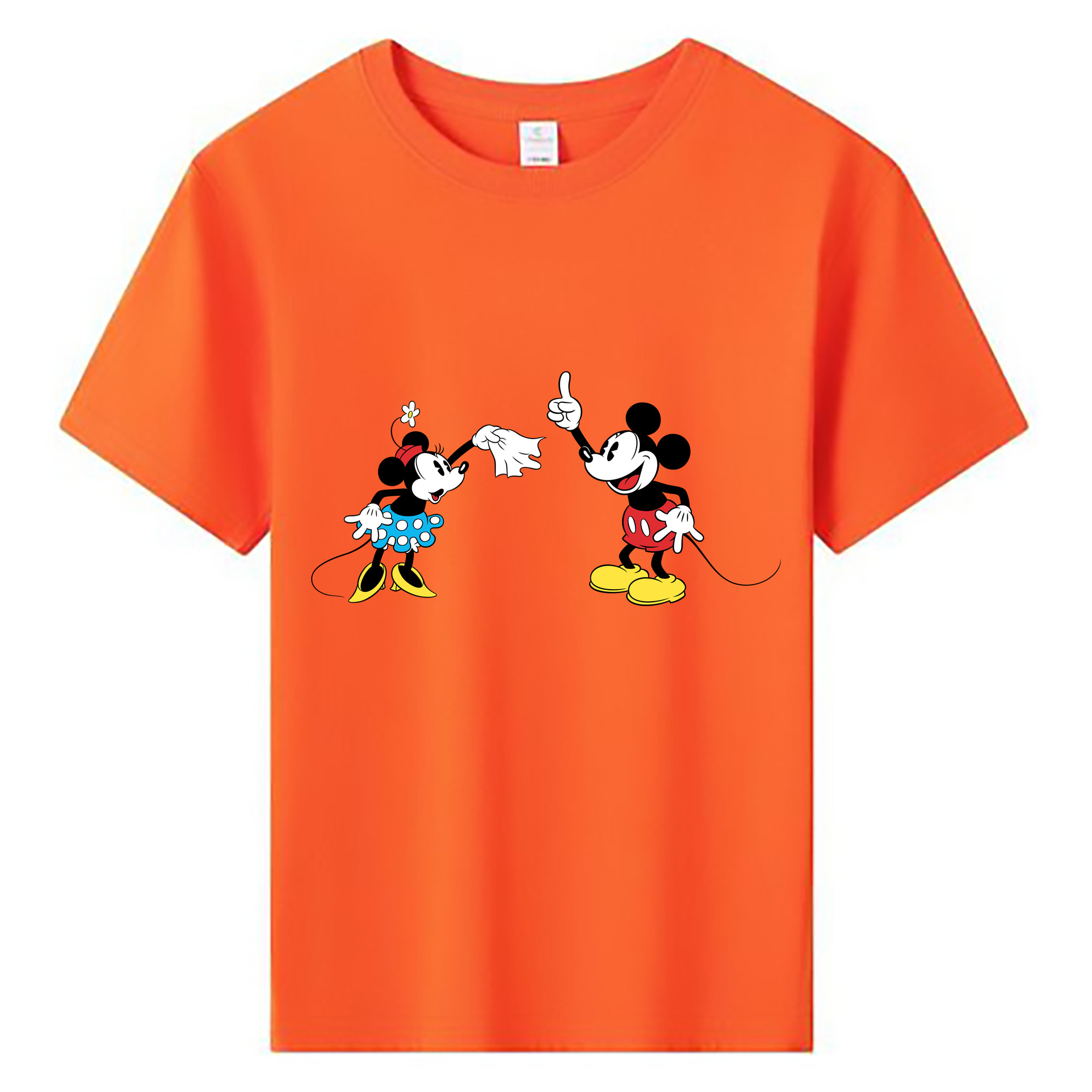 ミッキーマウス Mickey Mouse 綿100％キッズTシャツ（フロントプリント）