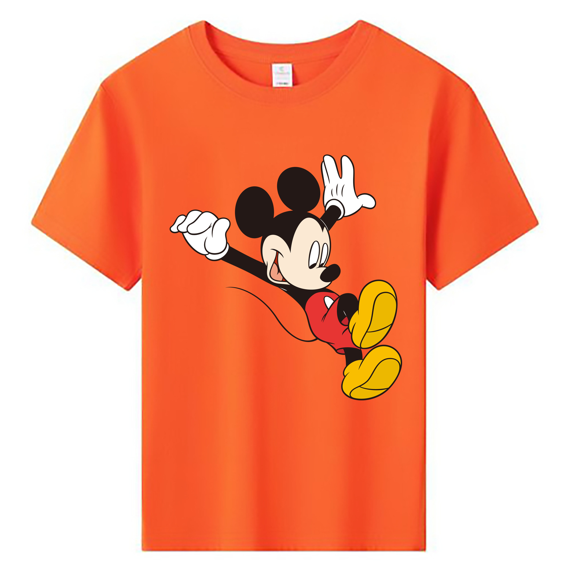 ミッキーマウス Mickey Mouse 綿100％キッズTシャツ（フロントプリント）