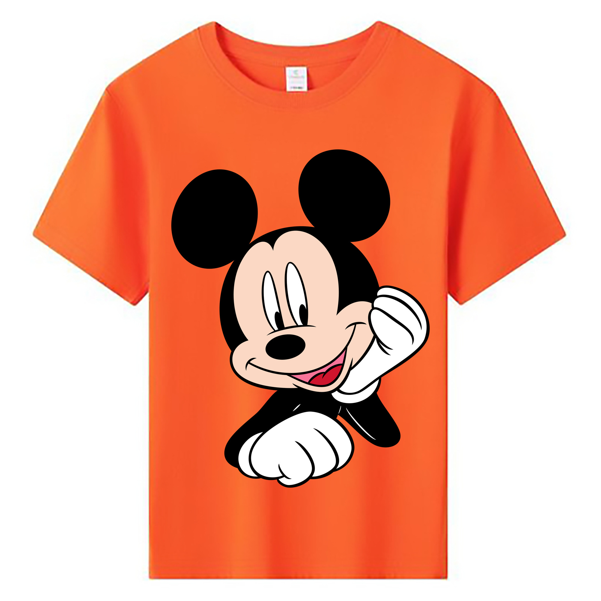 ミッキーマウス Mickey Mouse 綿100％キッズTシャツ（フロントプリント）
