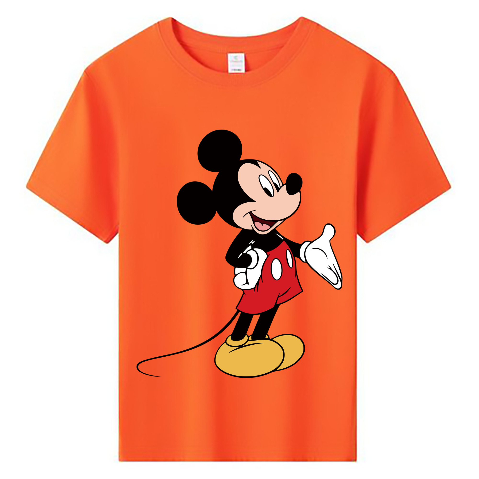 ミッキーマウス Mickey Mouse 綿100％キッズTシャツ（フロントプリント）