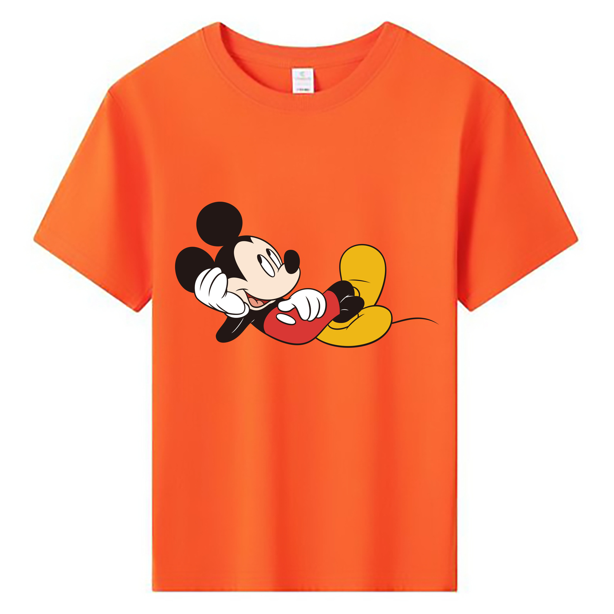 ミッキーマウス Mickey Mouse 綿100％キッズTシャツ（フロントプリント）