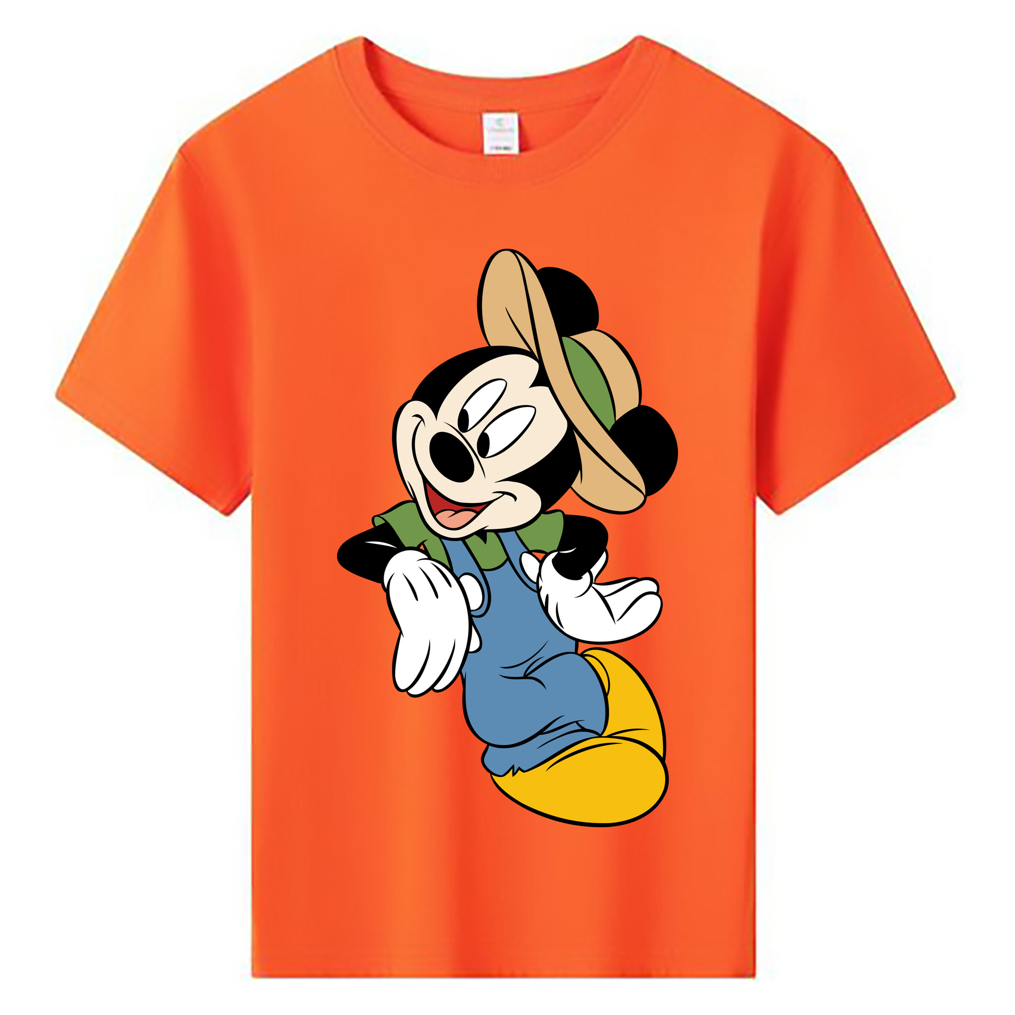 ミッキーマウス Mickey Mouse 綿100％キッズTシャツ（フロントプリント）