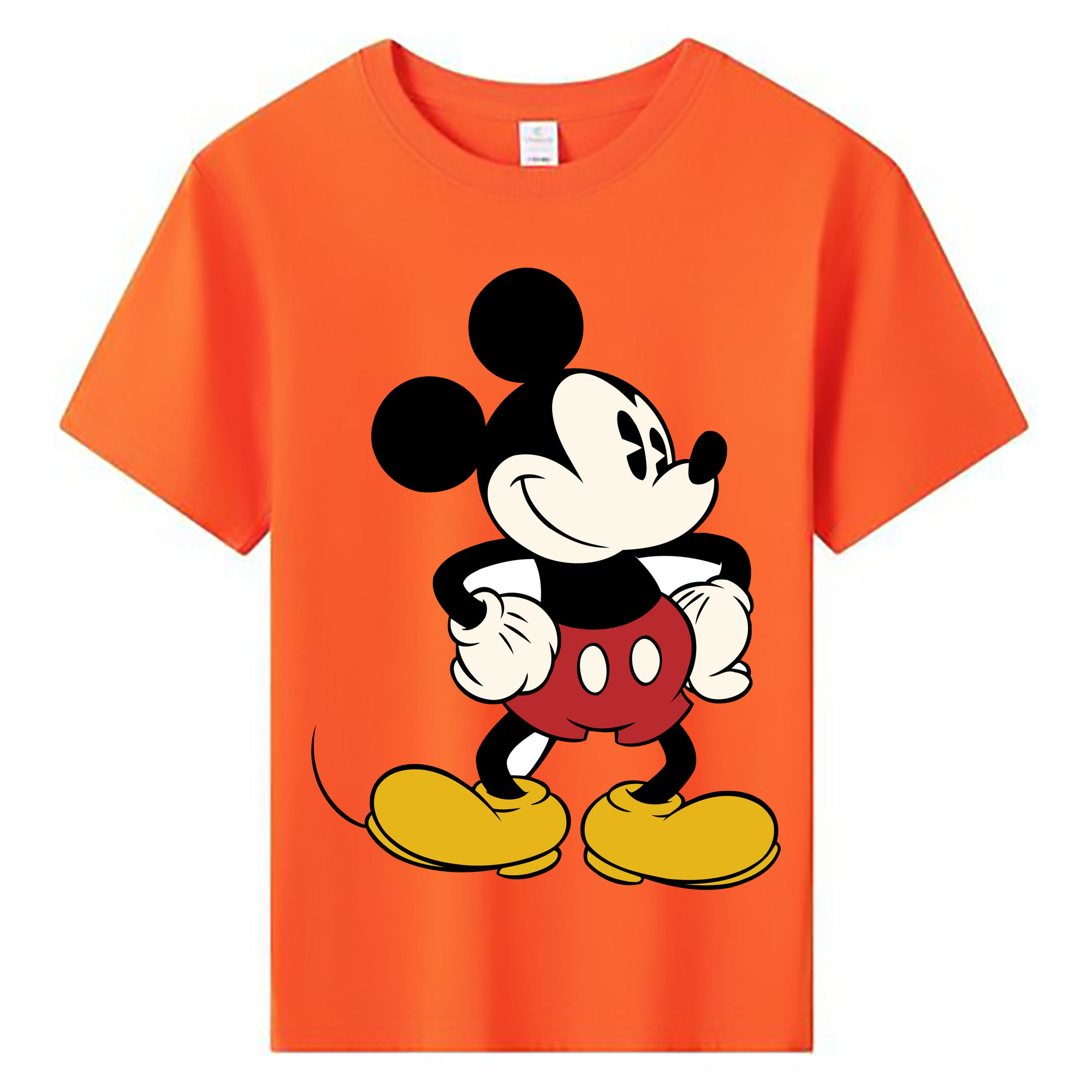 ミッキーマウス Mickey Mouse 綿100％キッズTシャツ（フロントプリント）
