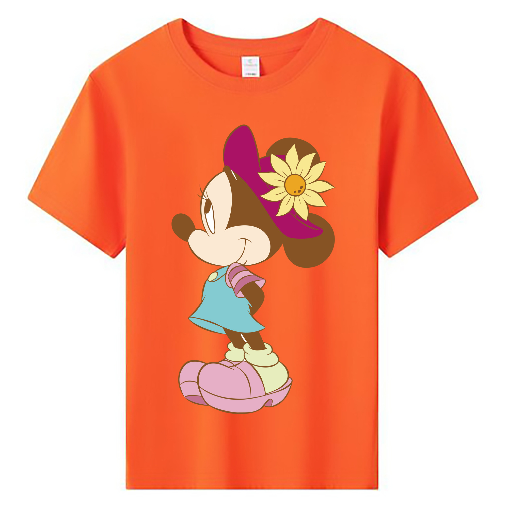 ミッキーマウス Mickey Mouse 綿100％キッズTシャツ（フロントプリント）