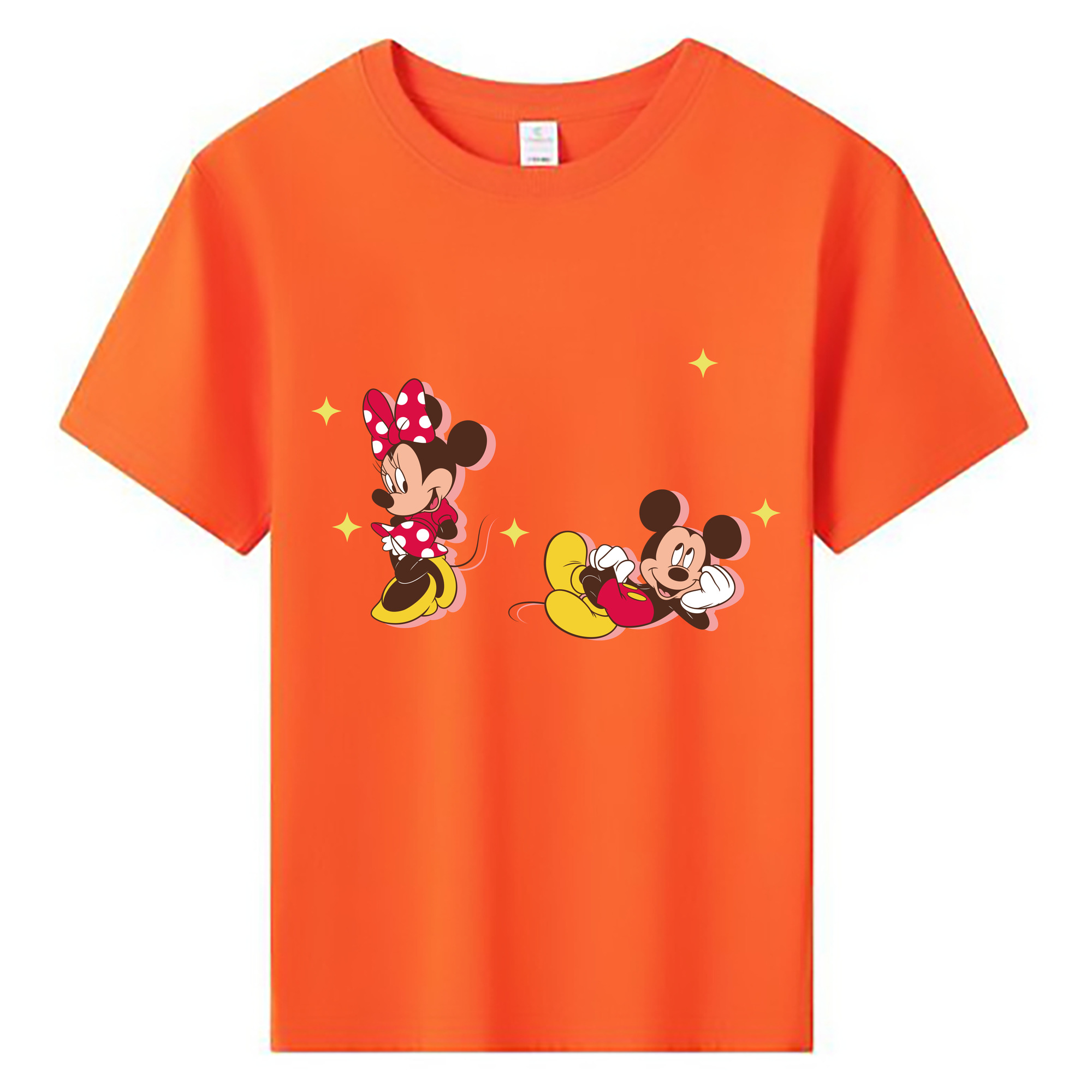 ミッキーマウス Mickey Mouse 綿100％キッズTシャツ（フロントプリント）