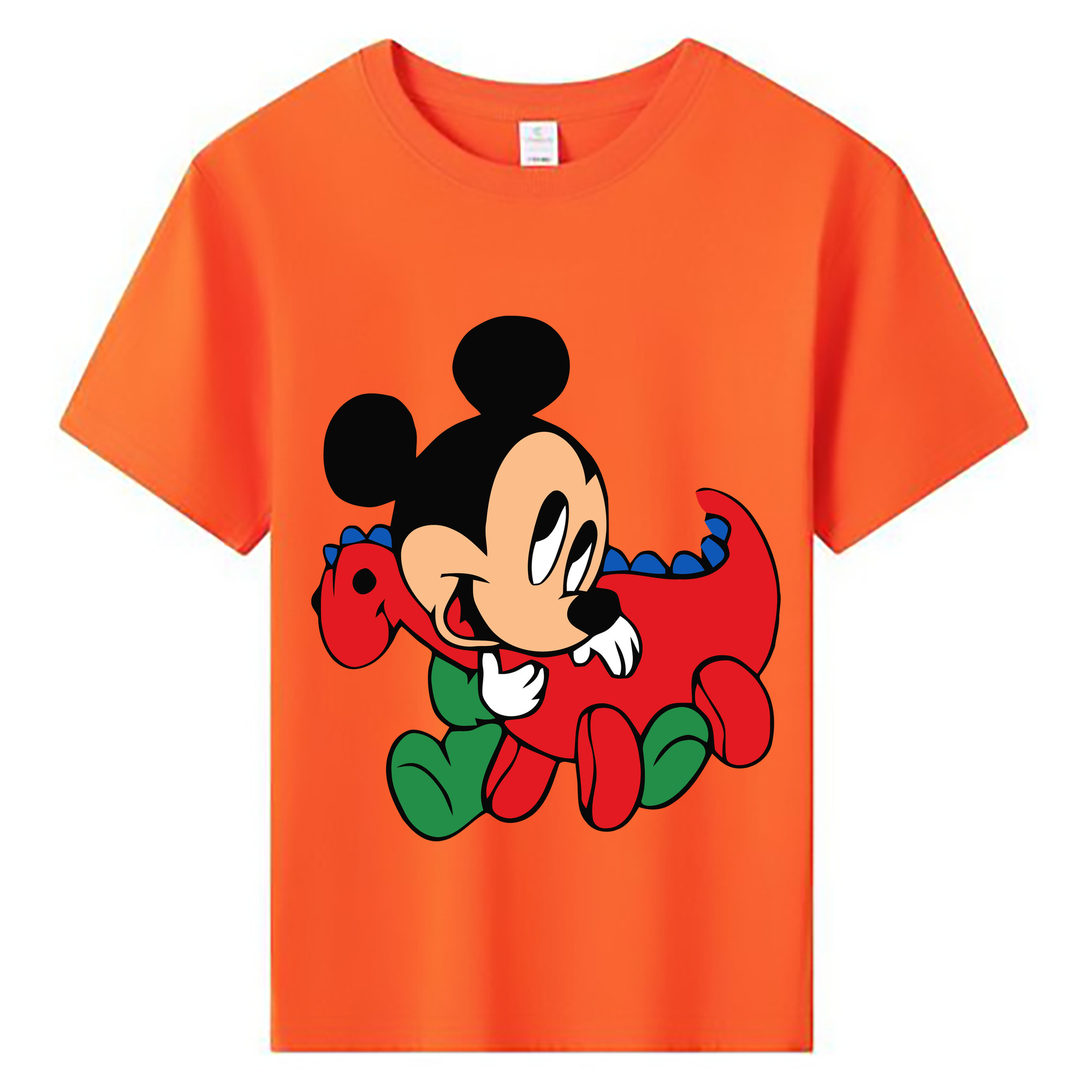 ミッキーマウス Mickey Mouse 綿100％キッズTシャツ（フロントプリント）