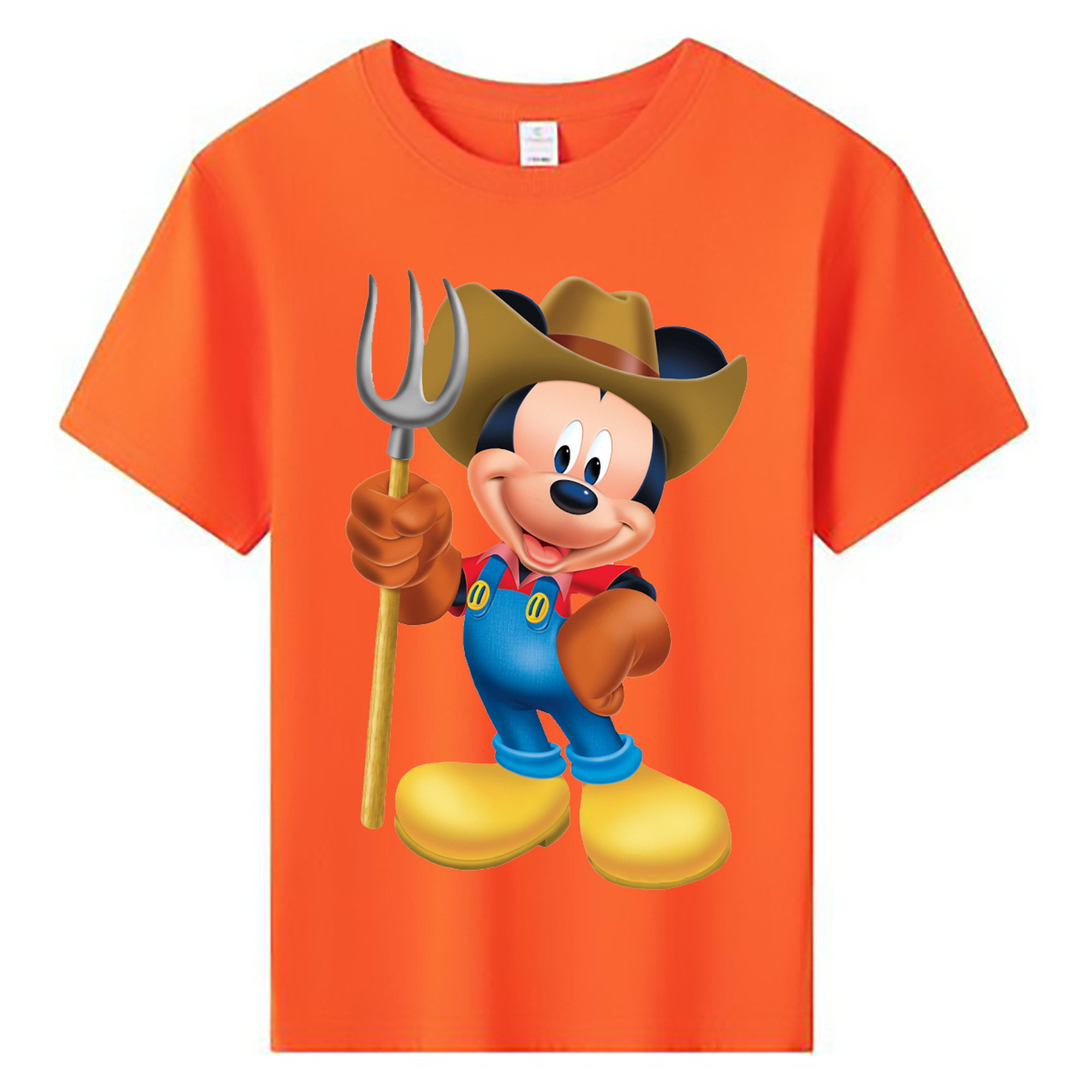 ミッキーマウス Mickey Mouse 綿100％キッズTシャツ（フロントプリント）