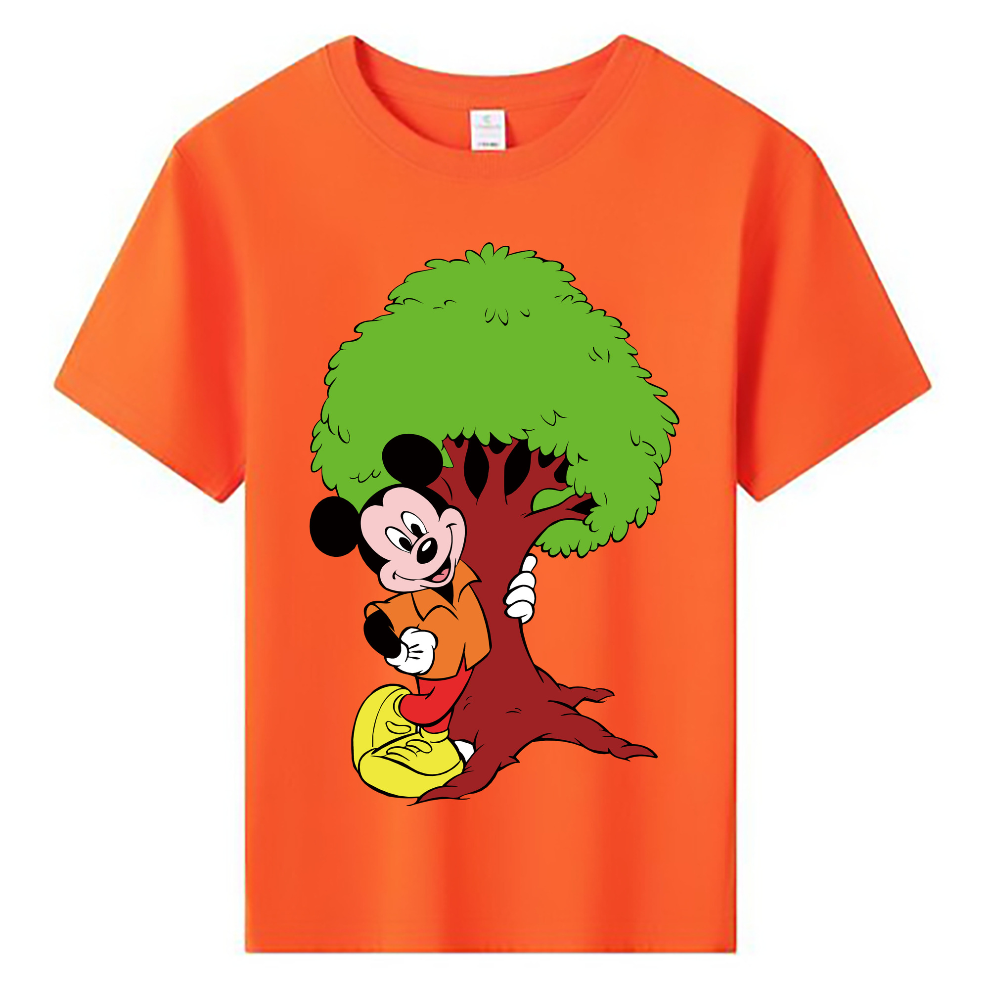 （画像用） ミッキーマウス Mickey Mouse 綿100％キッズTシャツ（フロントプリント）