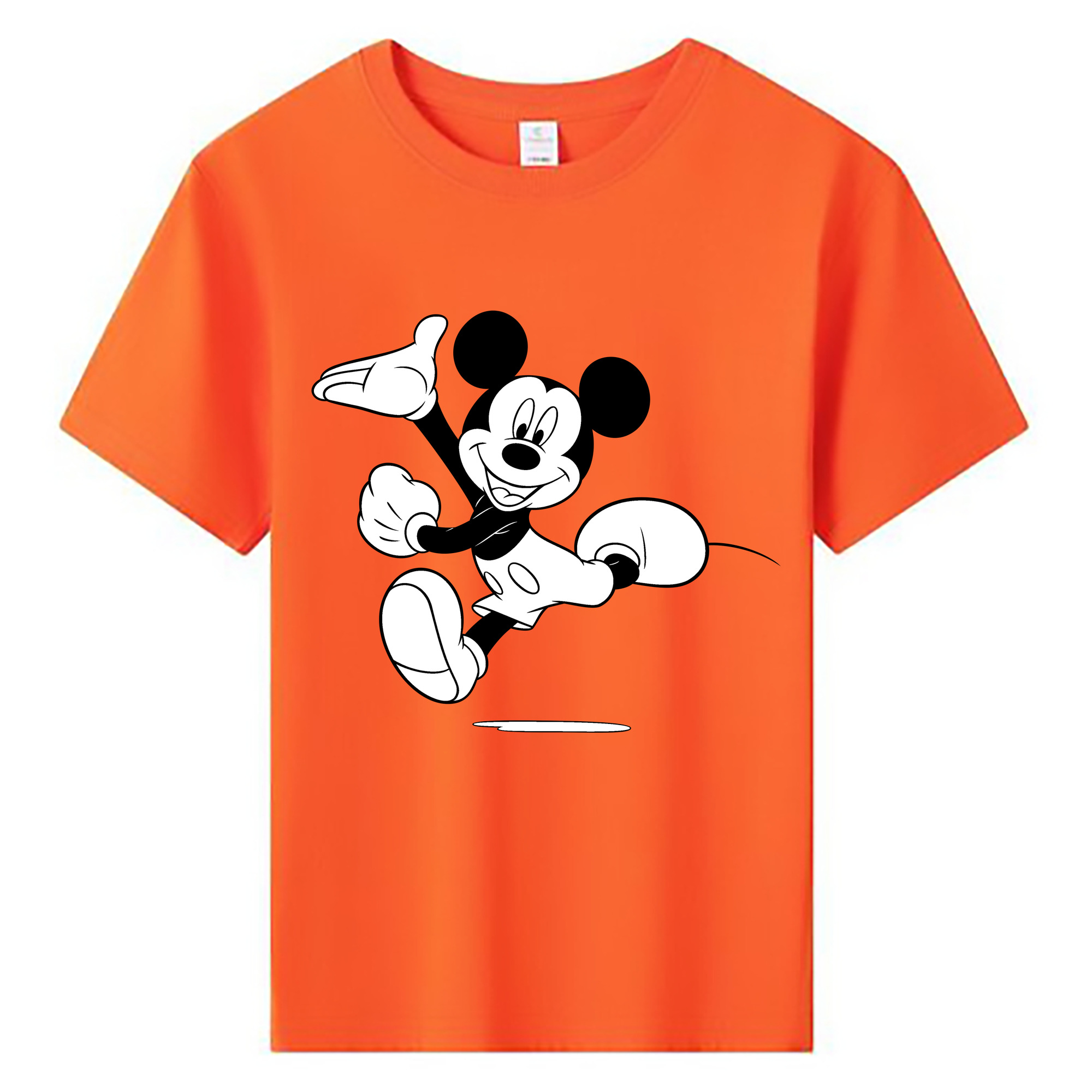ミッキーマウス Mickey Mouse 綿100％キッズTシャツ（フロントプリント）