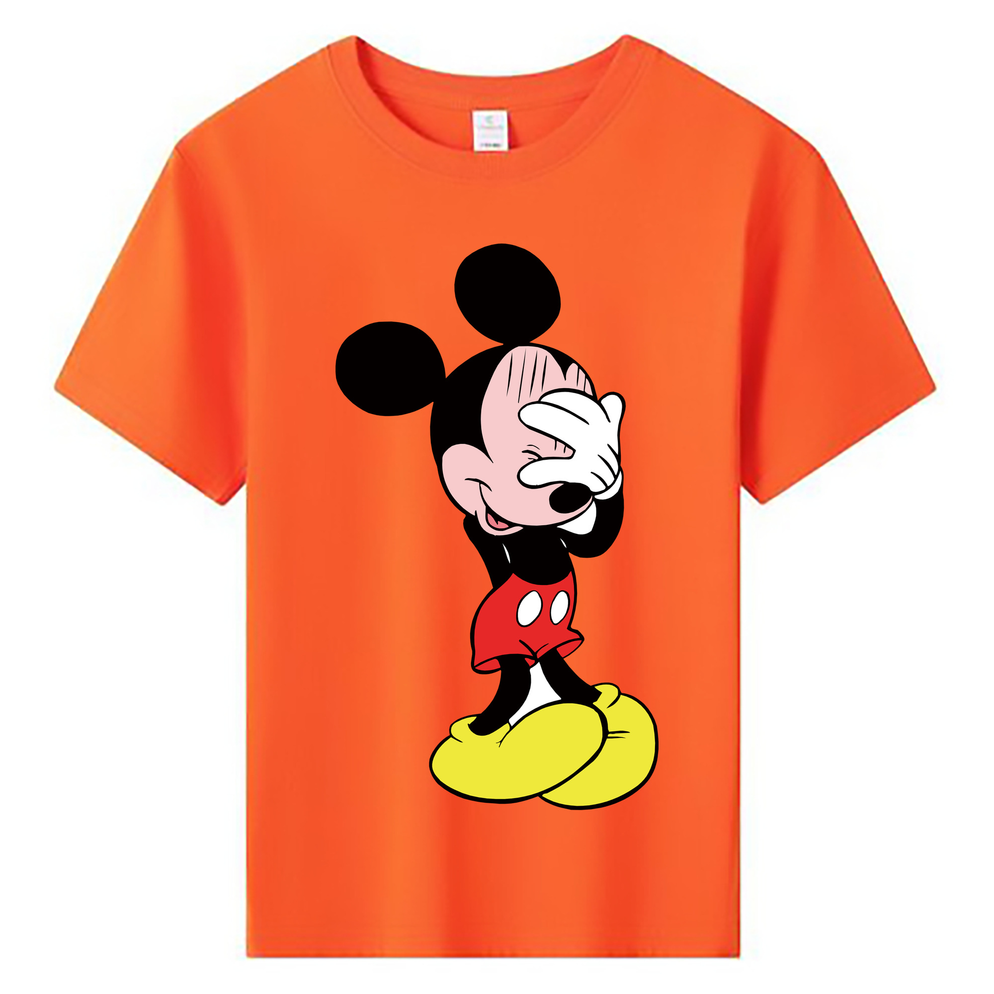 ミッキーマウス Mickey Mouse 綿100％キッズTシャツ（フロントプリント）