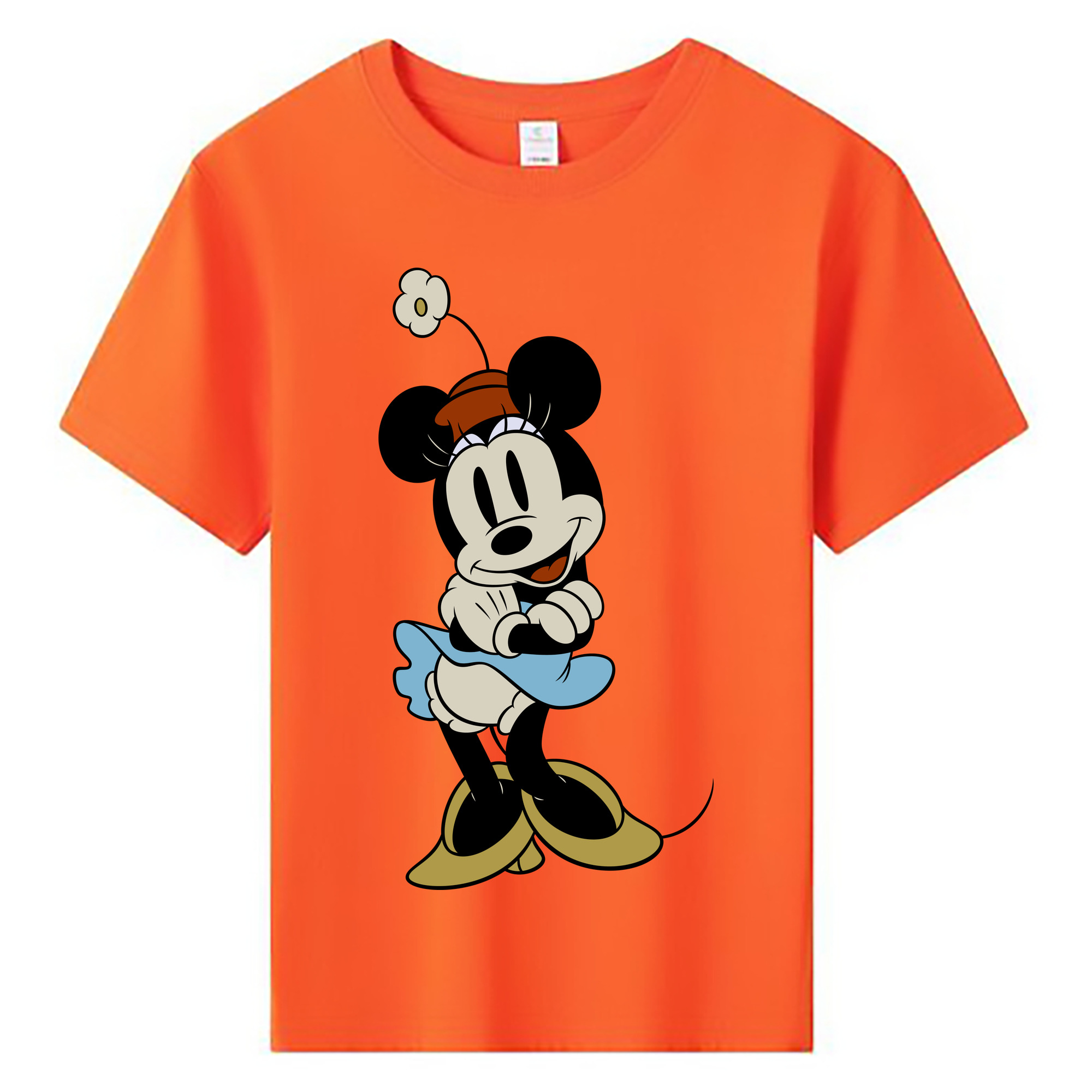 ミッキーマウス Mickey Mouse 綿100％キッズTシャツ（フロントプリント）