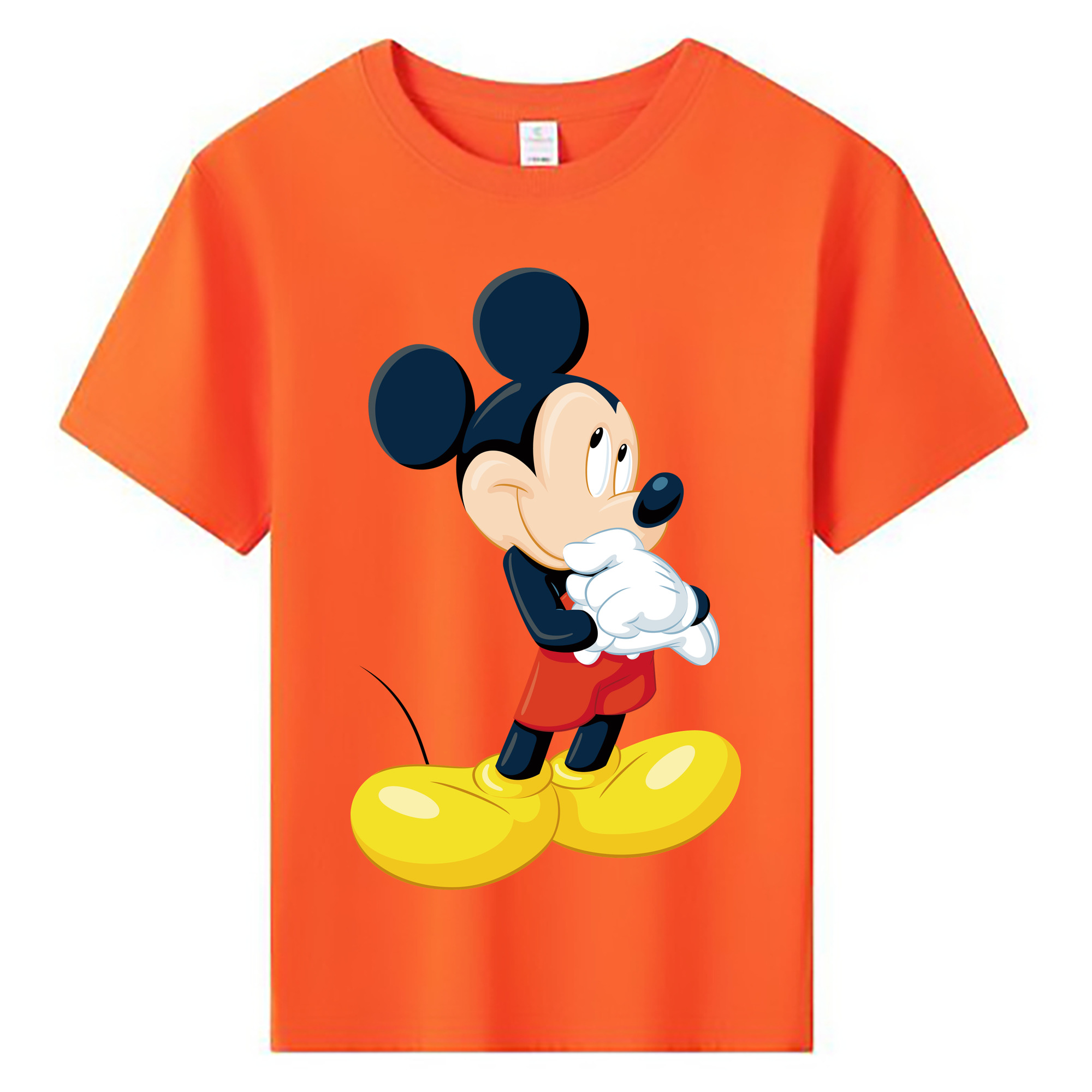 ミッキーマウス Mickey Mouse 綿100％キッズTシャツ（フロントプリント）