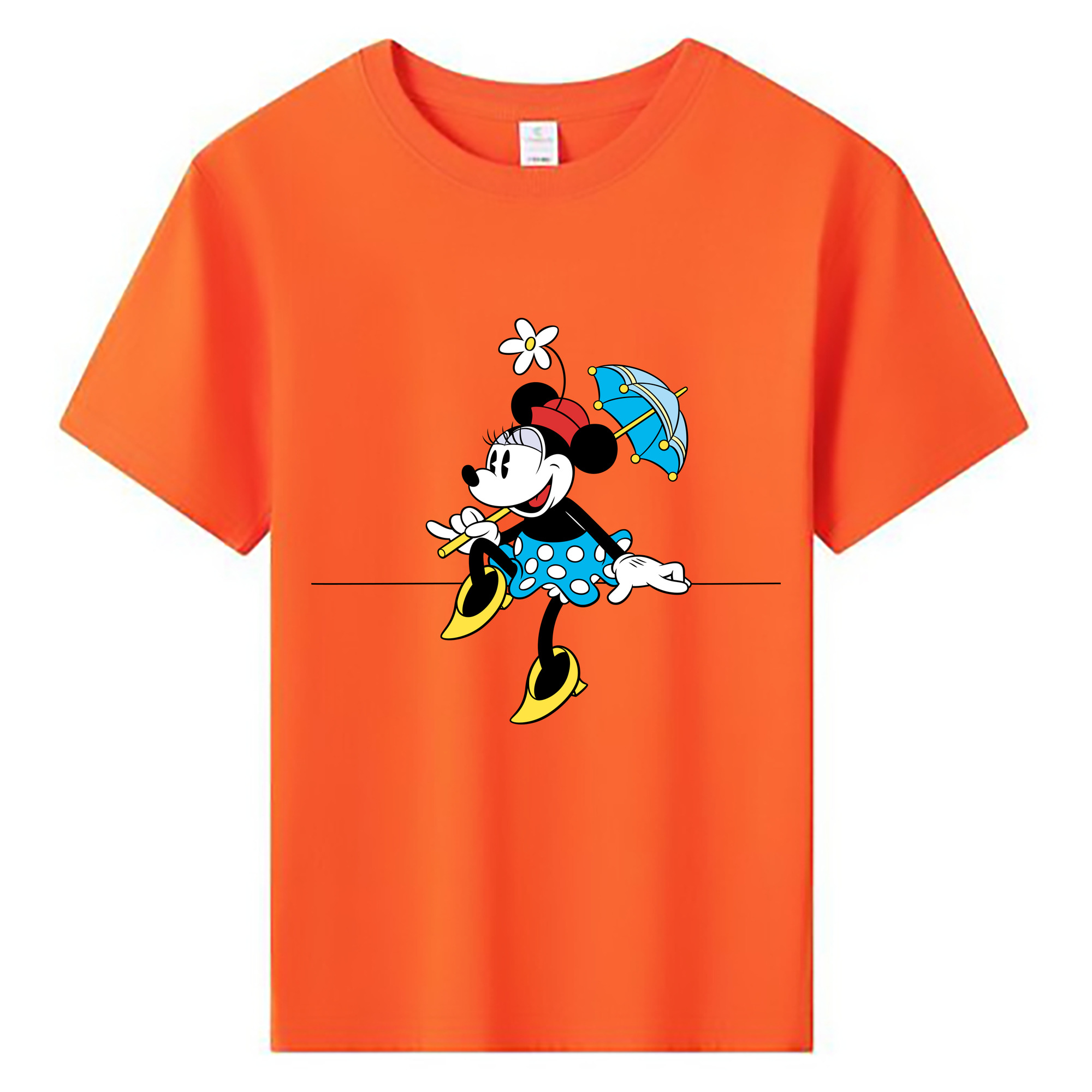 ミッキーマウス Mickey Mouse 綿100％キッズTシャツ（フロントプリント）