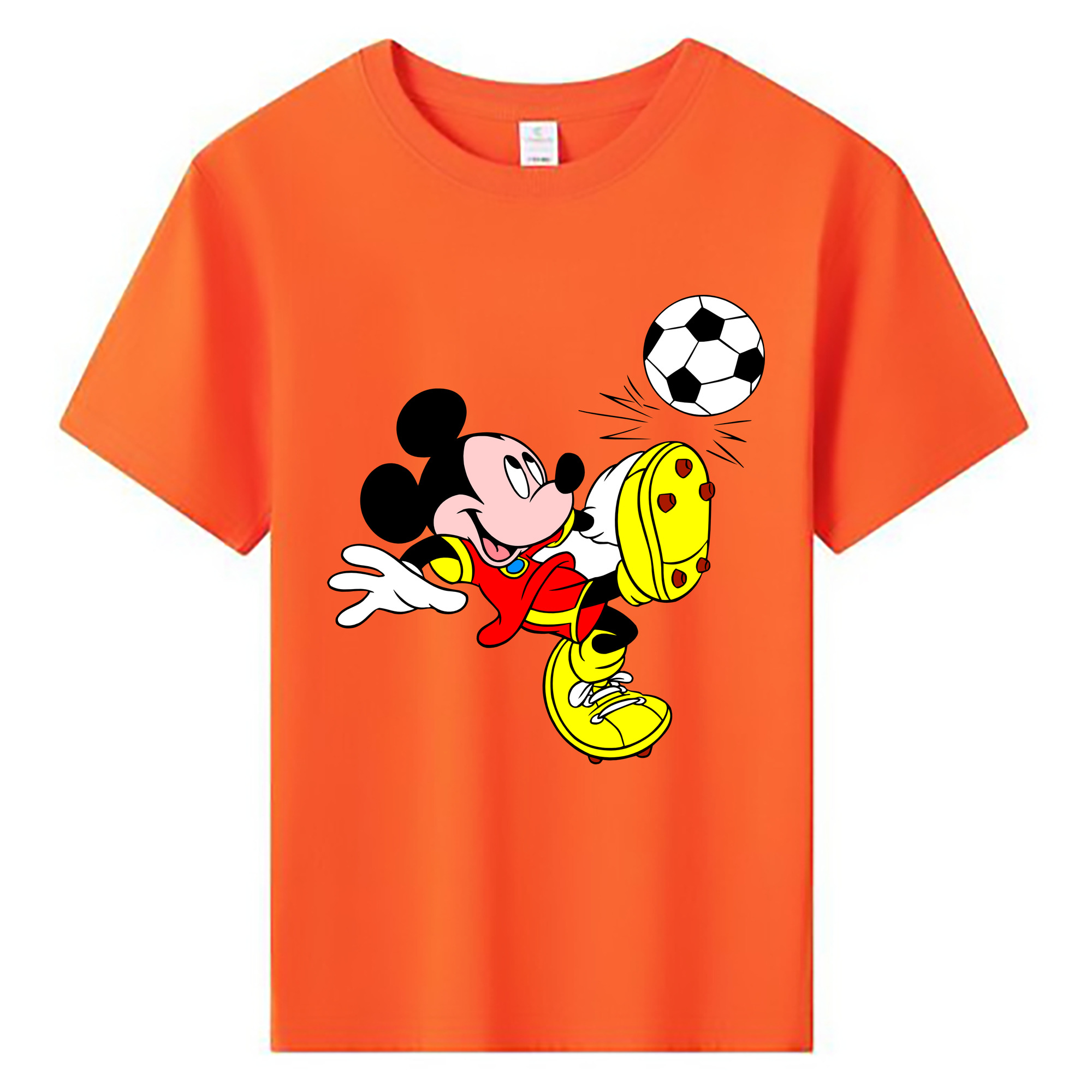 ミッキーマウス Mickey Mouse 綿100％キッズTシャツ（フロントプリント）