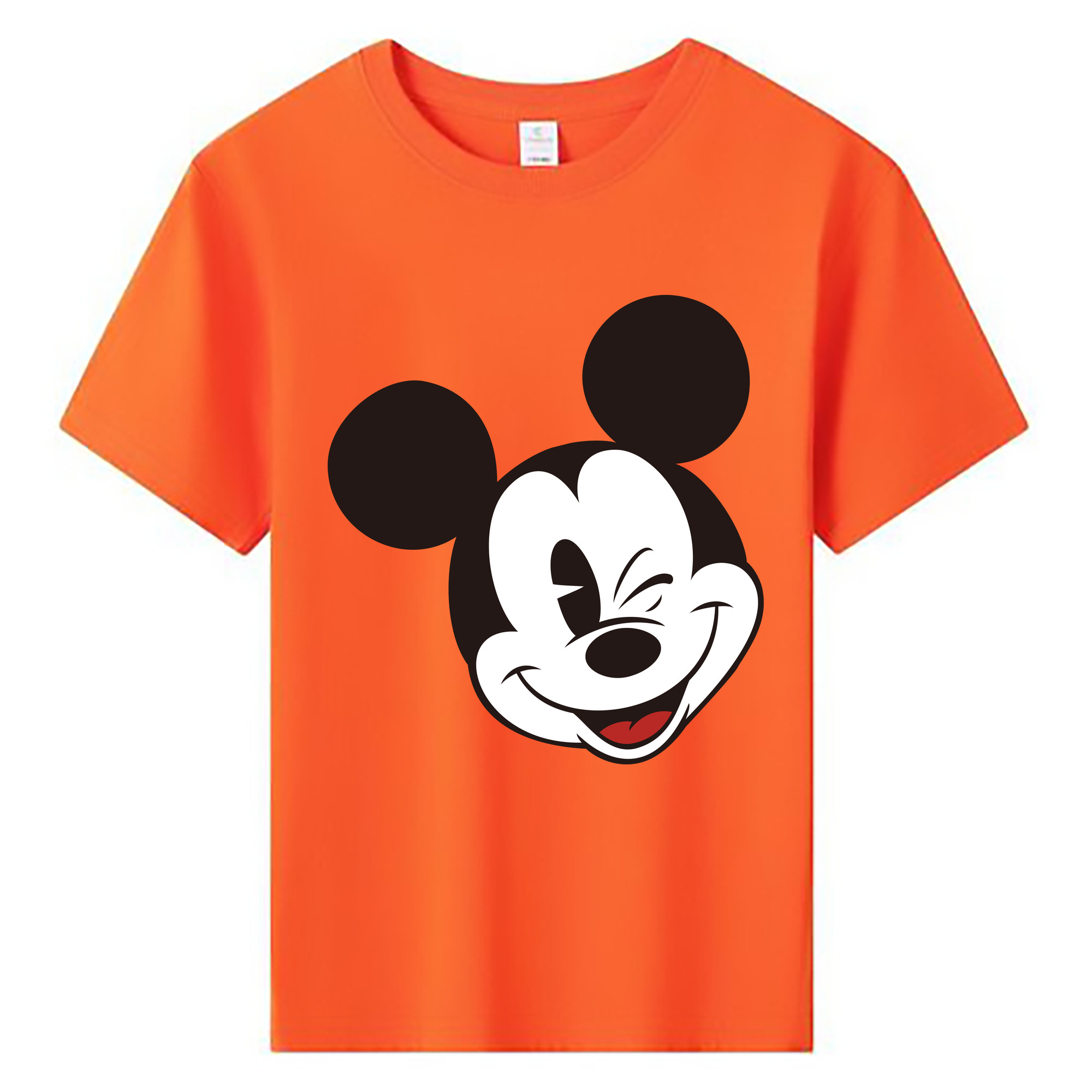 ミッキーマウス Mickey Mouse 綿100％キッズTシャツ（フロントプリント）