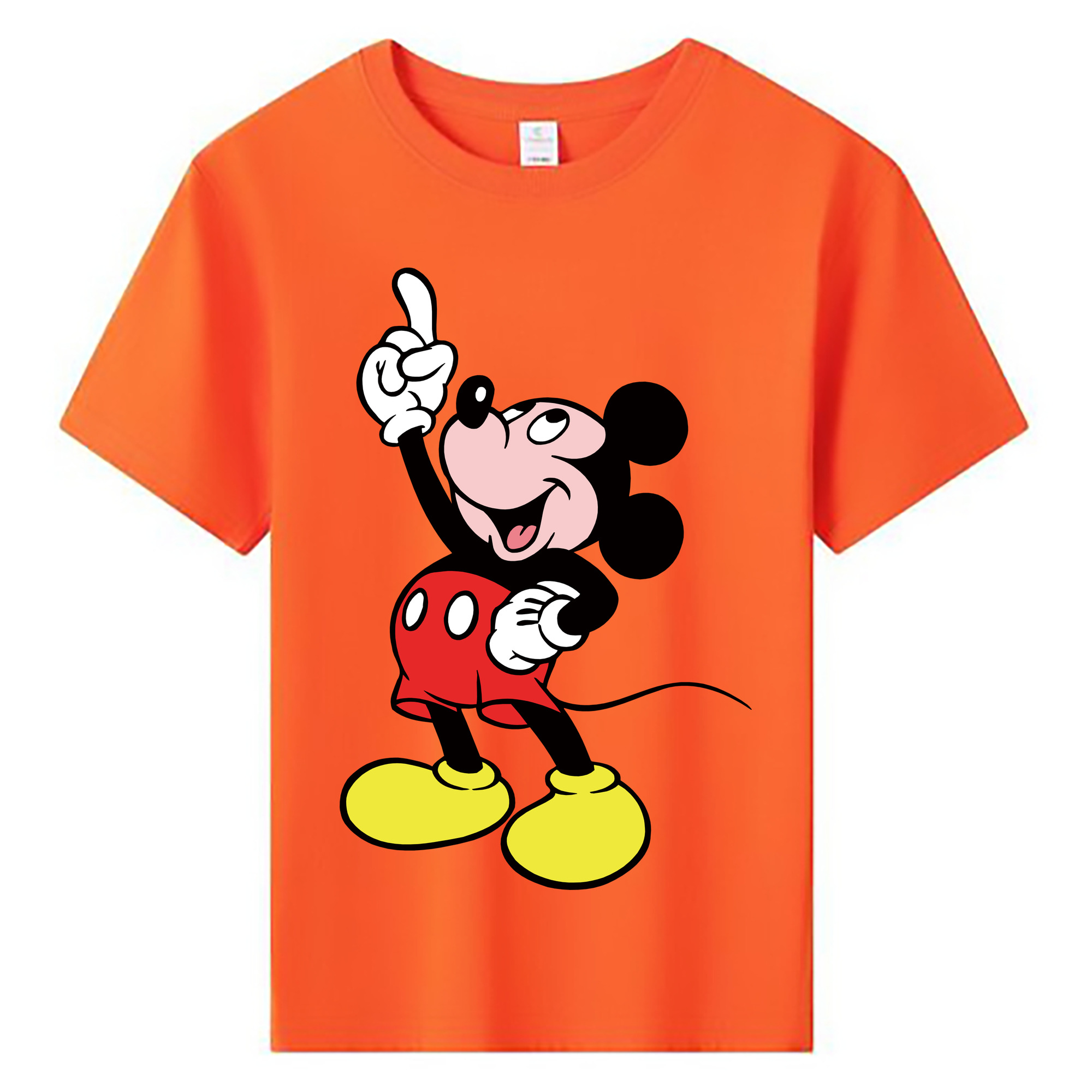 ミッキーマウス Mickey Mouse 綿100％キッズTシャツ（フロントプリント）