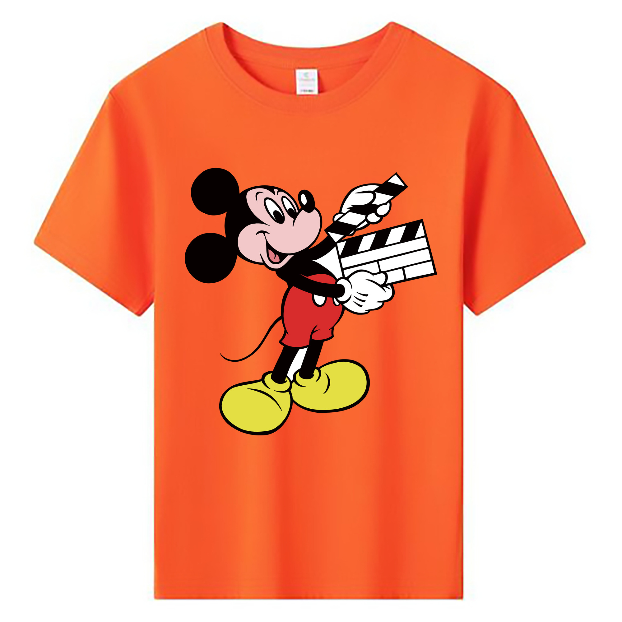 ミッキーマウス Mickey Mouse 綿100％キッズTシャツ（フロントプリント）