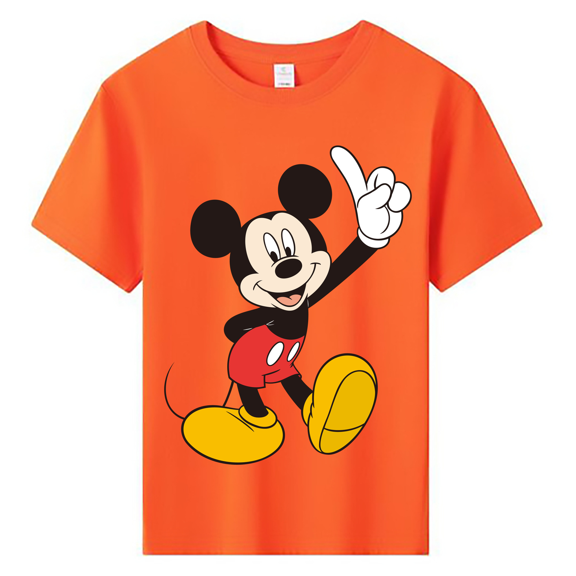 ミッキーマウス Mickey Mouse 綿100％キッズTシャツ（フロントプリント）