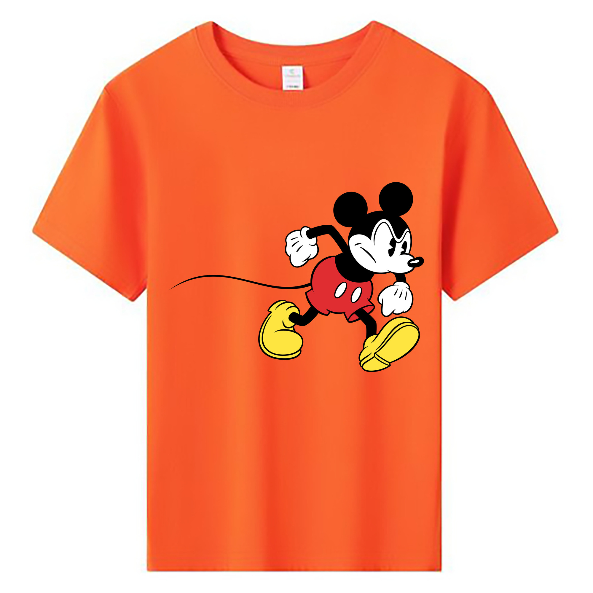 ミッキーマウス Mickey Mouse 綿100％キッズTシャツ（フロントプリント）