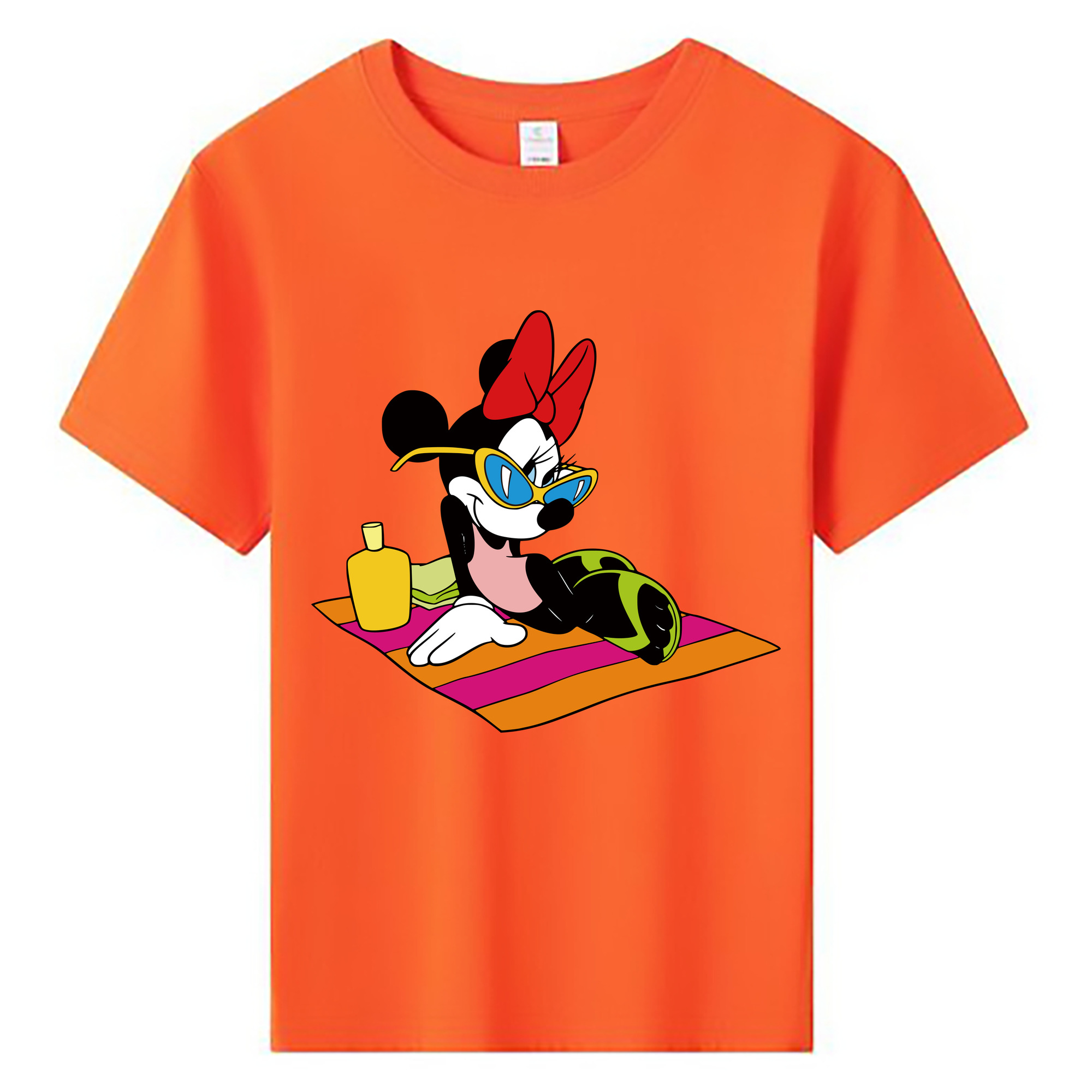 ミッキーマウス Mickey Mouse 綿100％キッズTシャツ（フロントプリント）