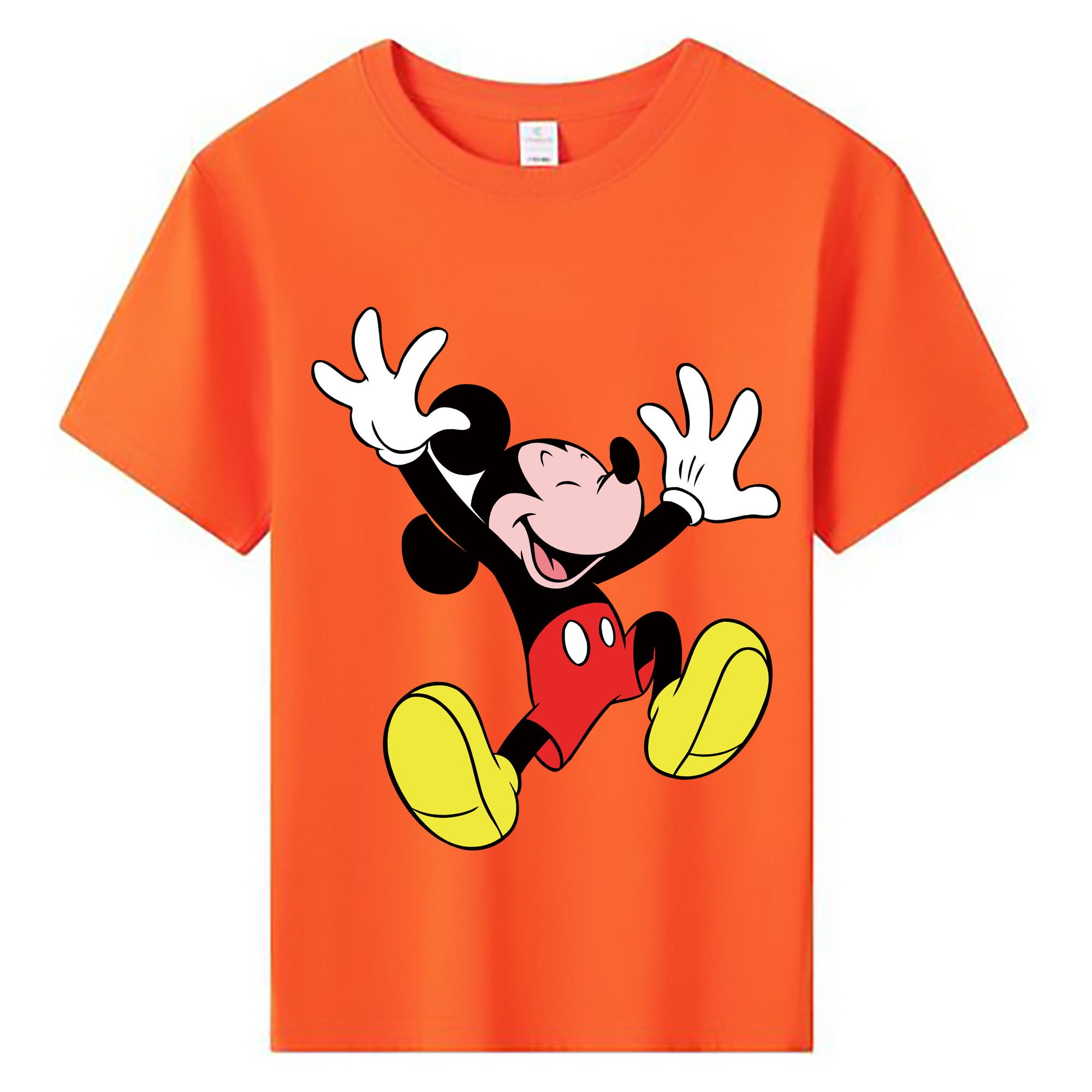 ミッキーマウス Mickey Mouse 綿100％キッズTシャツ（フロントプリント）