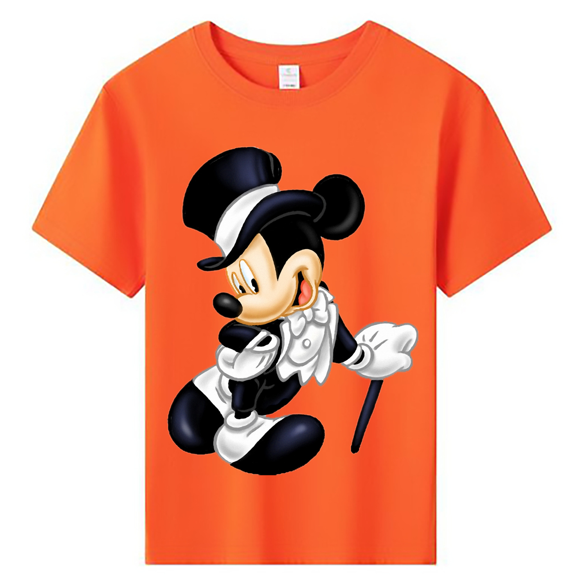 ミッキーマウス Mickey Mouse 綿100％キッズTシャツ（フロントプリント）