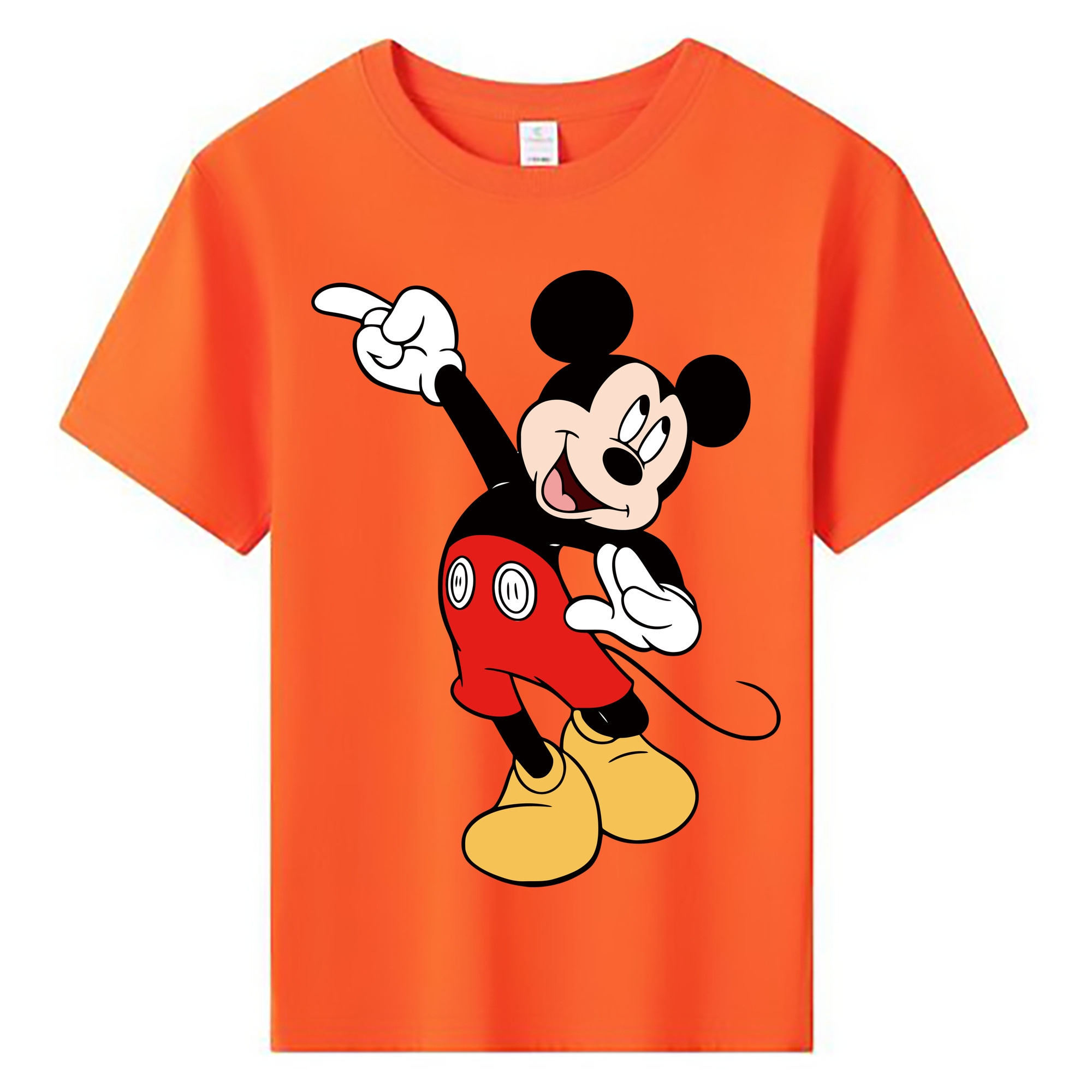ミッキーマウス Mickey Mouse 綿100％キッズTシャツ（フロントプリント）